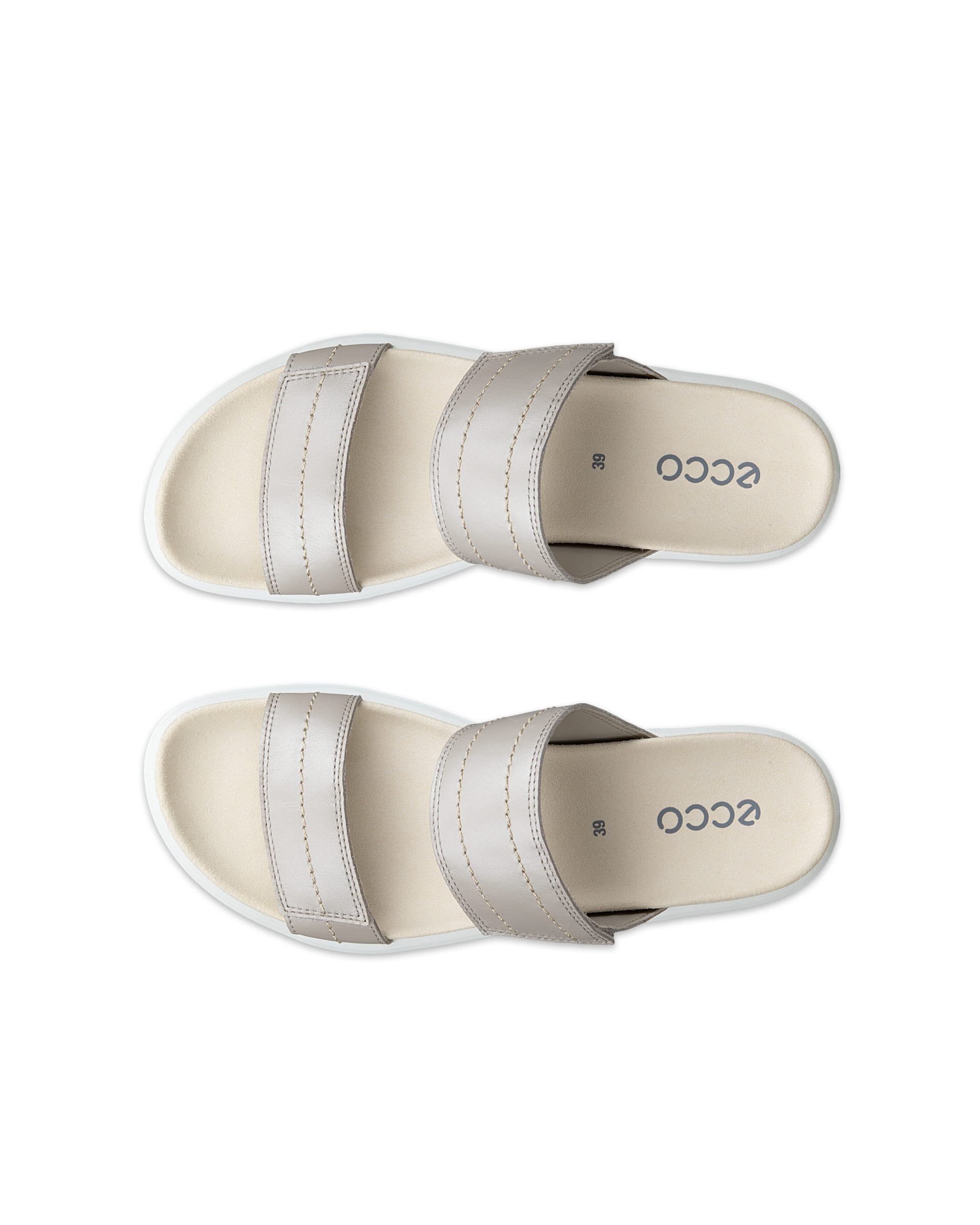 Women's ECCO® Soft Sandal Leather Slide Sandal
