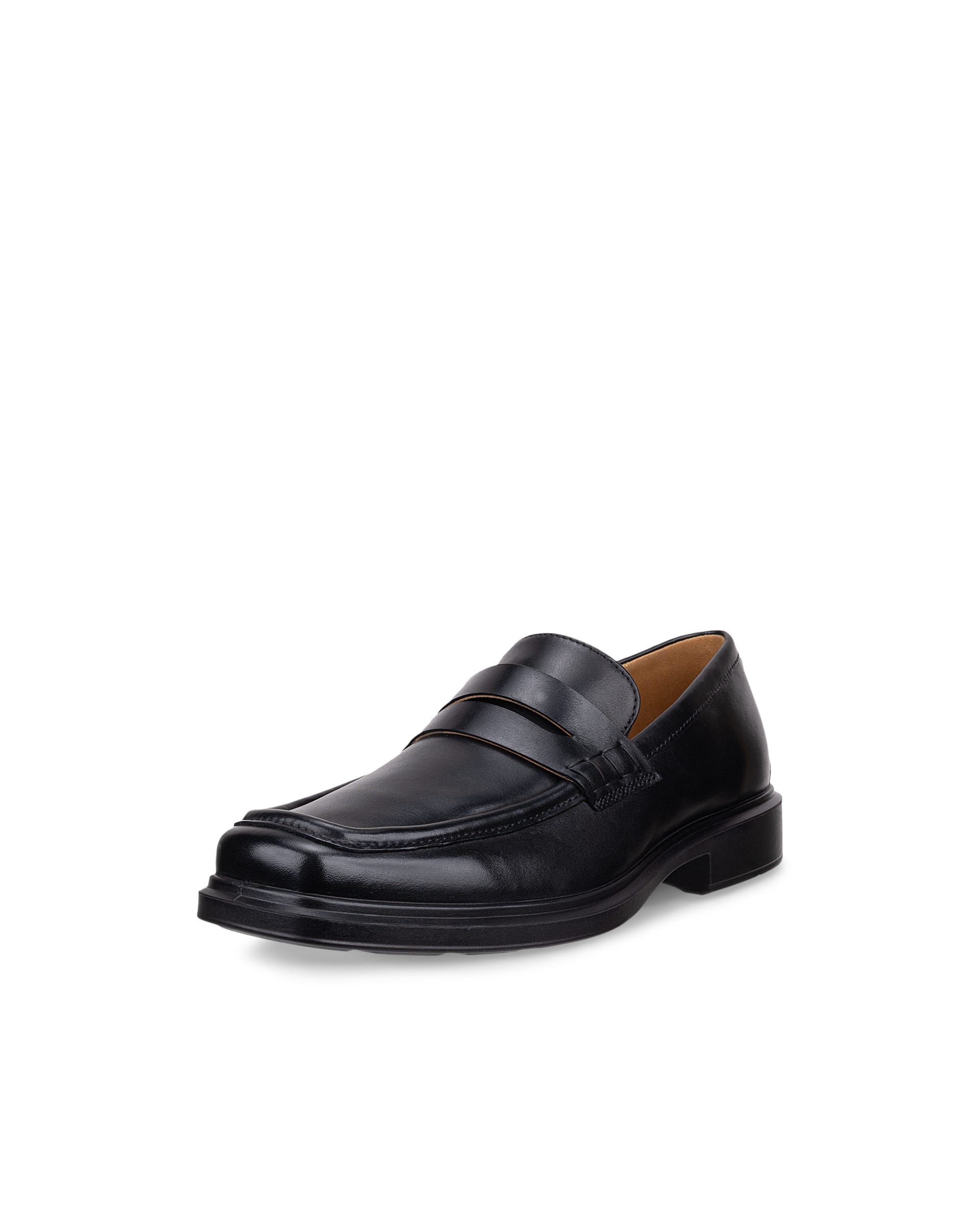 Men's ECCO® HELSINKI 2 Suede Penny Loafer - Black - Outside