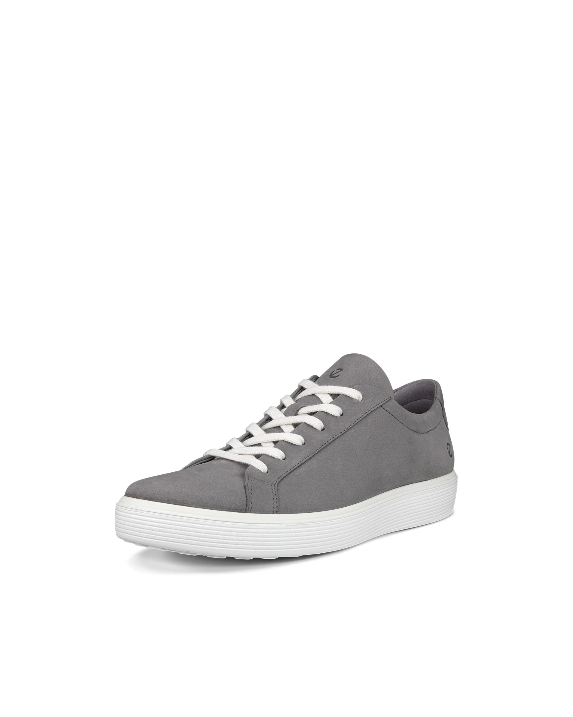 Men's ECCO® Soft 60 Nubuck Trainer - Grey - Main