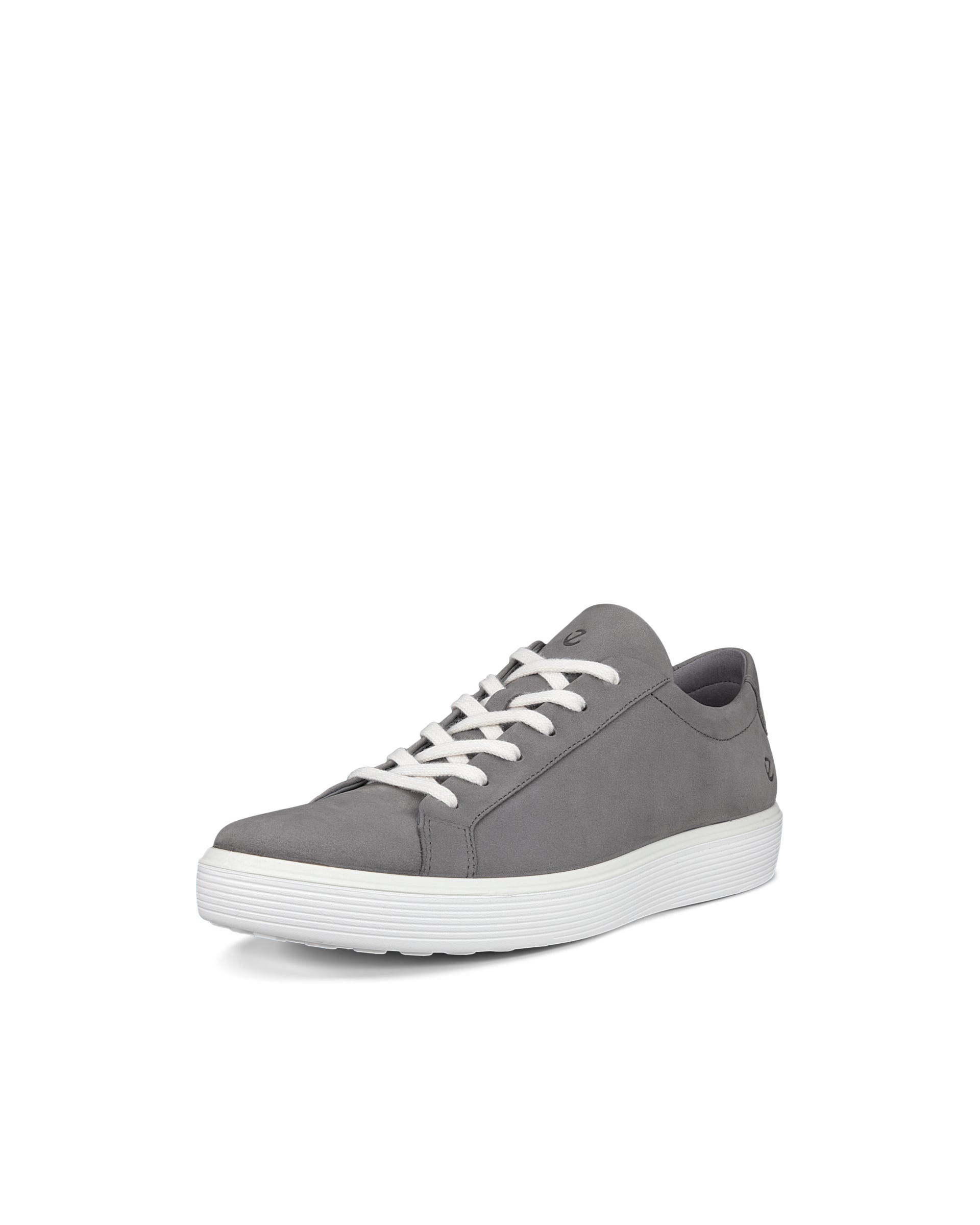 Men's ECCO® Soft 60 Nubuck Trainer - Grey - Main