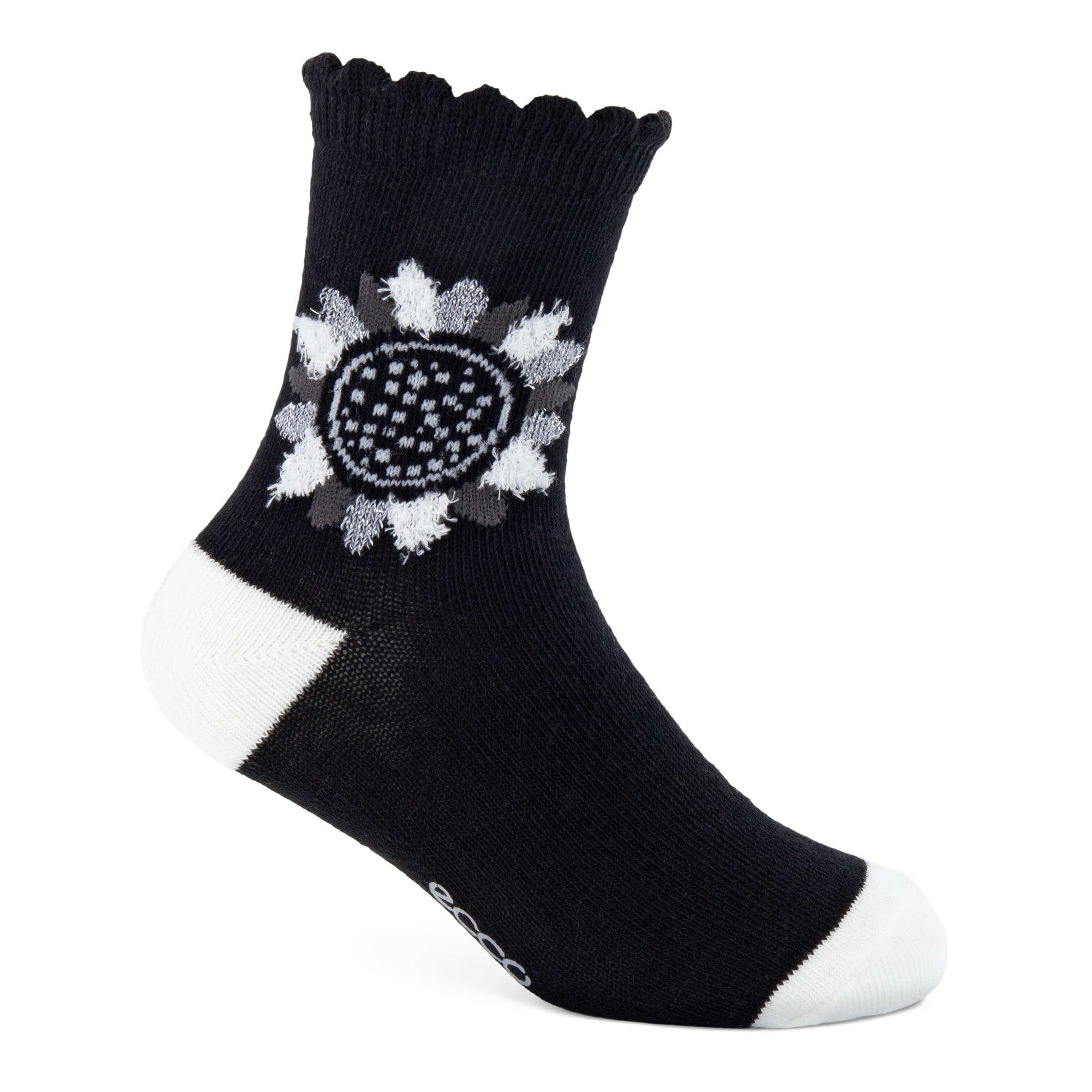 Women's ECCO® Play Mid-Cut Socks (3-Pack) - Black - Detail-1