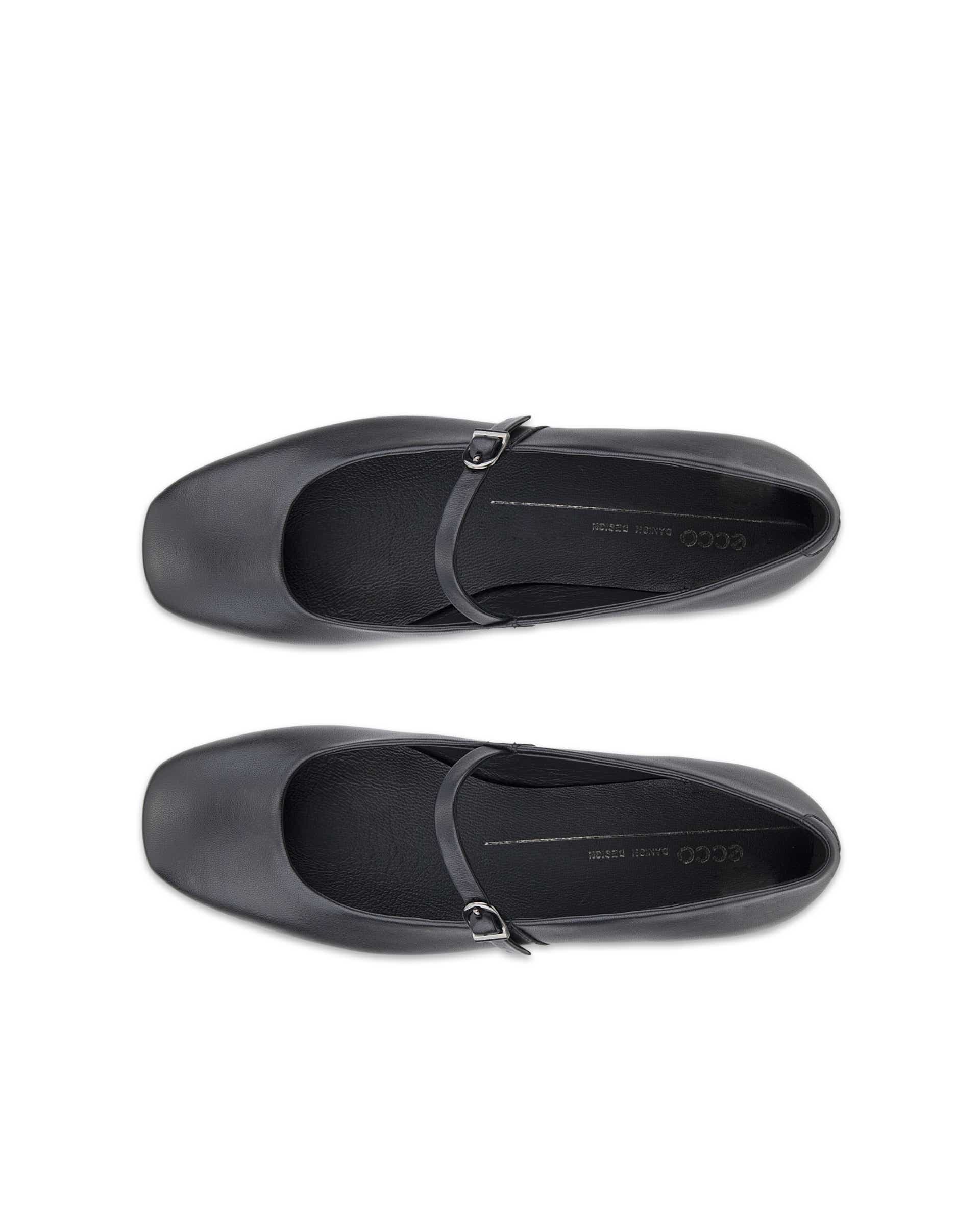 Ženski usnjeni Mary Jane čevlji ECCO® MARGOT - Črna - Top left pair