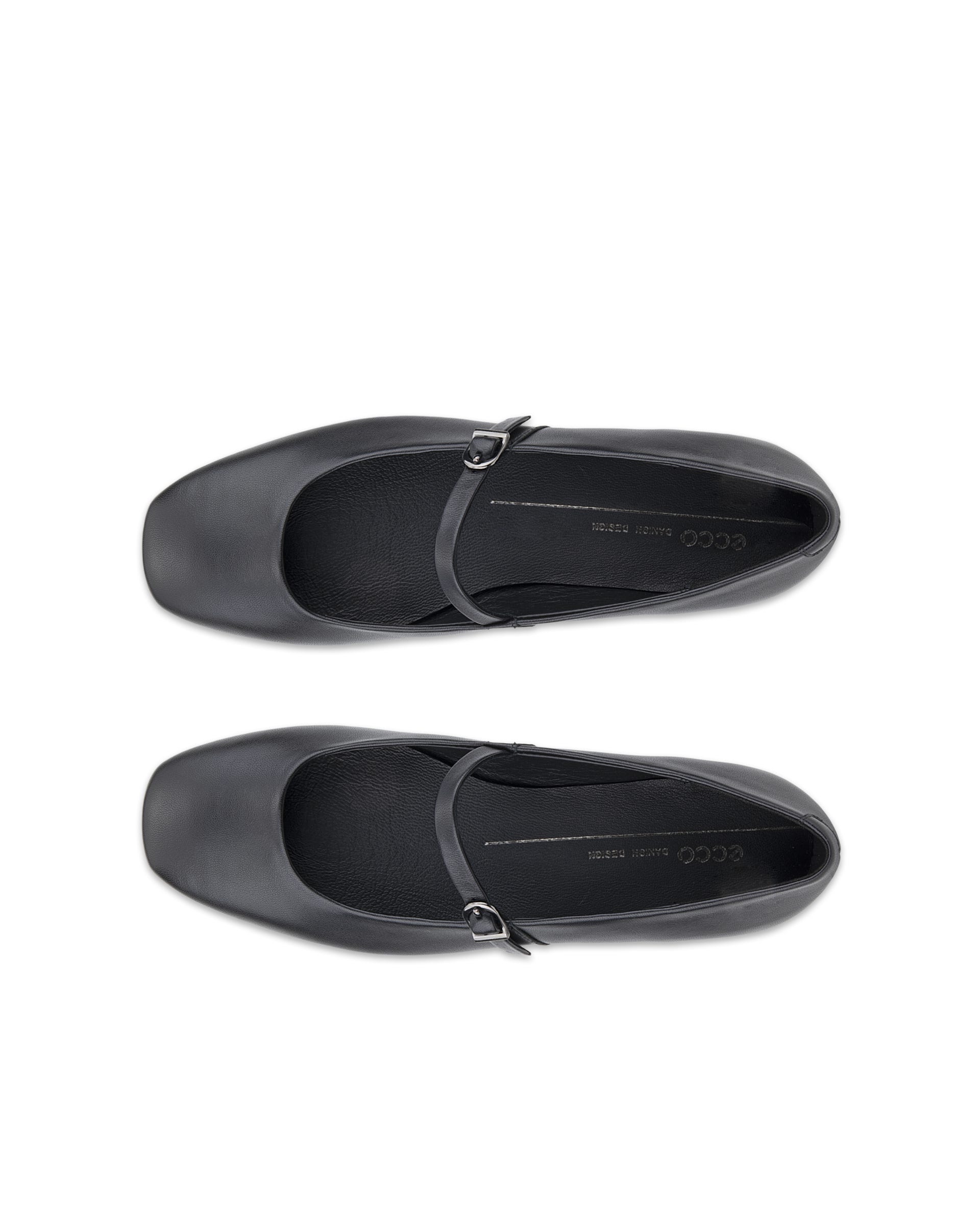 Ženski usnjeni Mary Jane čevlji ECCO® MARGOT - Črna - Top left pair