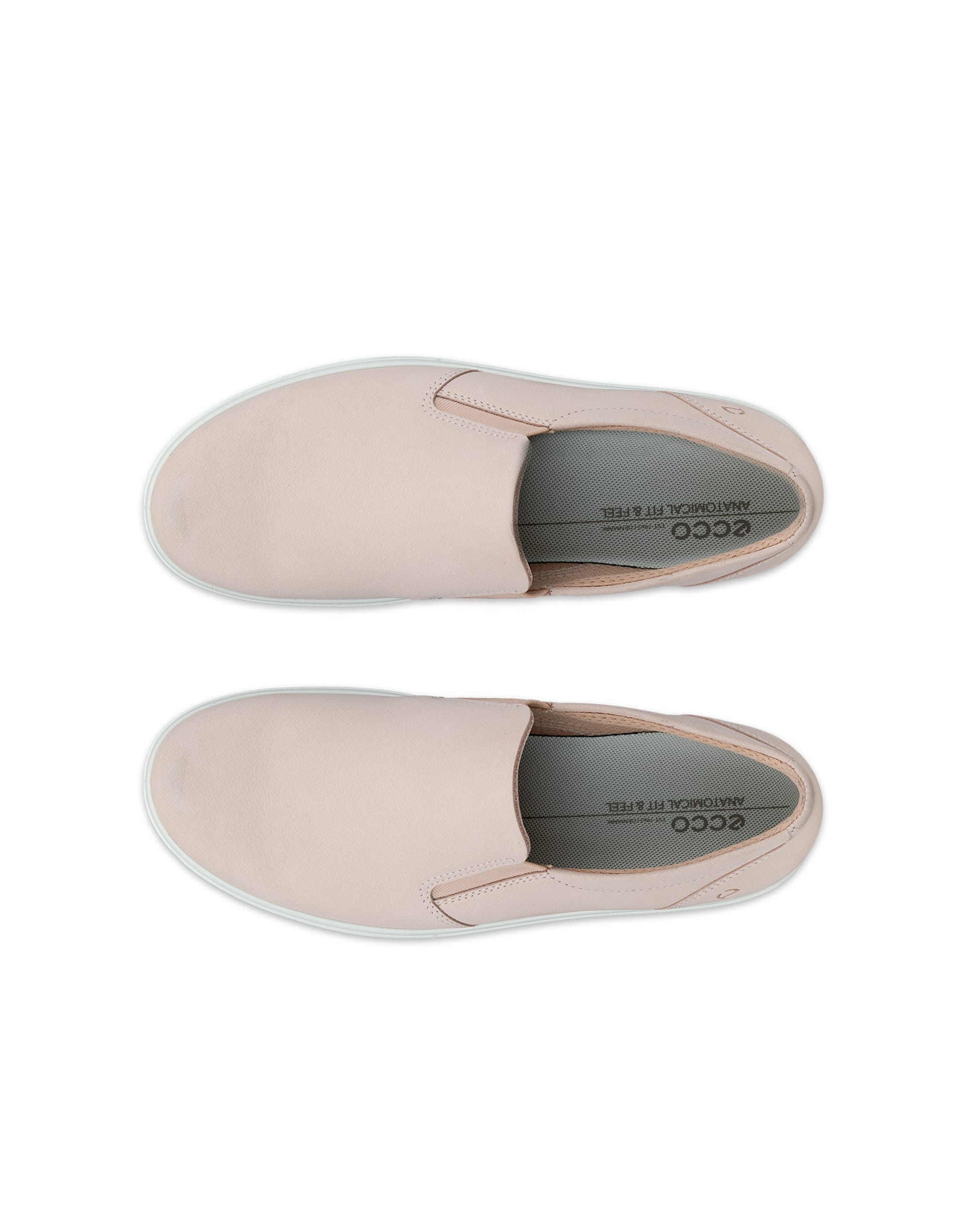 Ženski slip-on čevlji iz nubuk usnja ECCO® CLASSIC SNEAKER - Rožnata - Outside