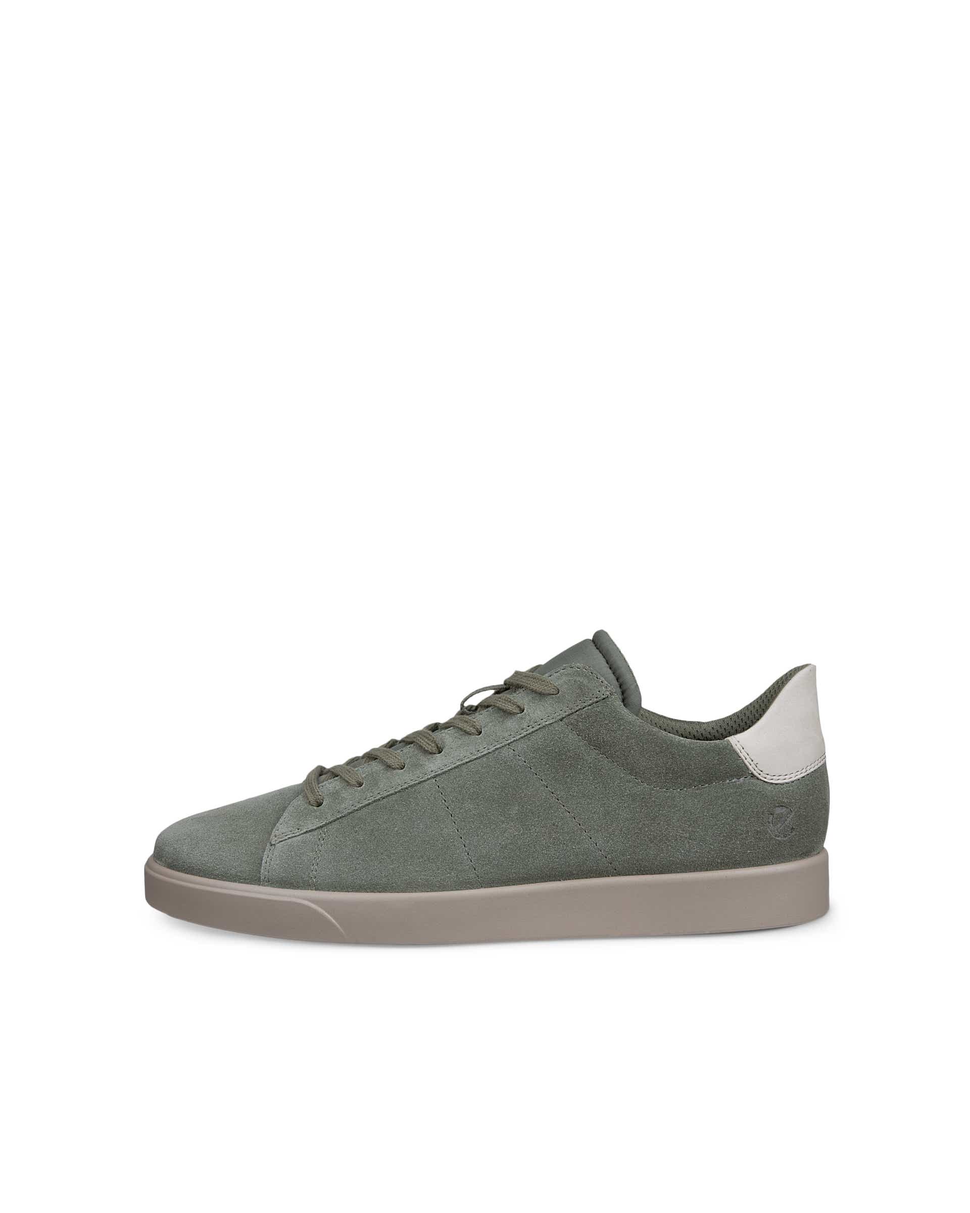 ECCO® STREET LITE herre sneakers semsket skinn - Grønn - Outside