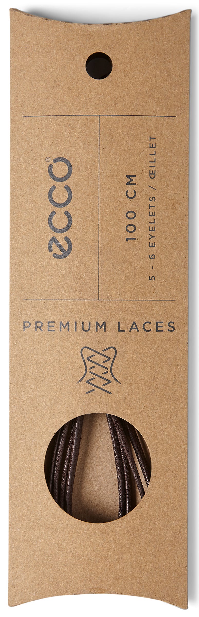 ECCO Flat Laces 3mm - Brown - Detail-1