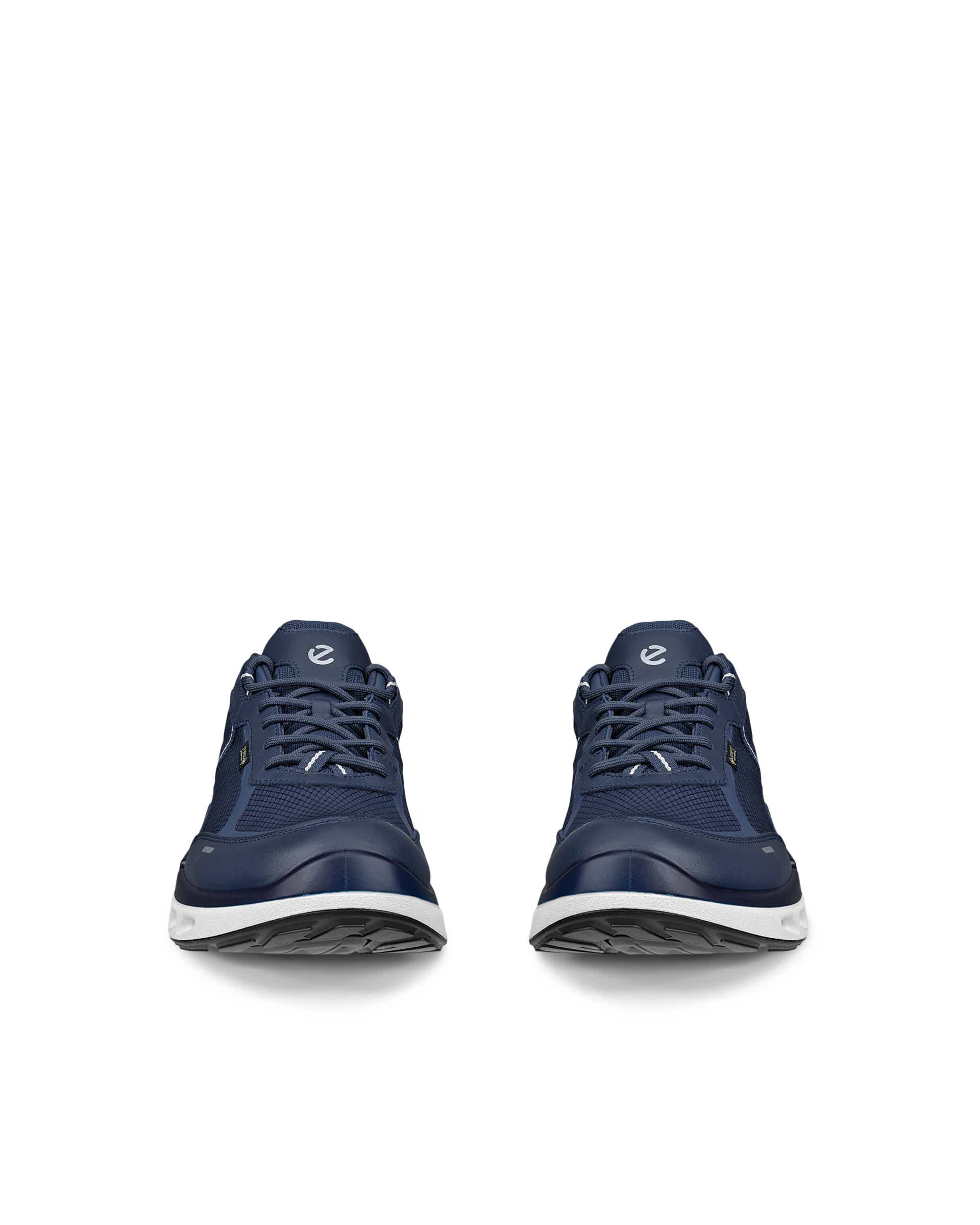 Men's ECCO® Biom 720 Leather Gore-Tex Sneaker - Blue - Front pair