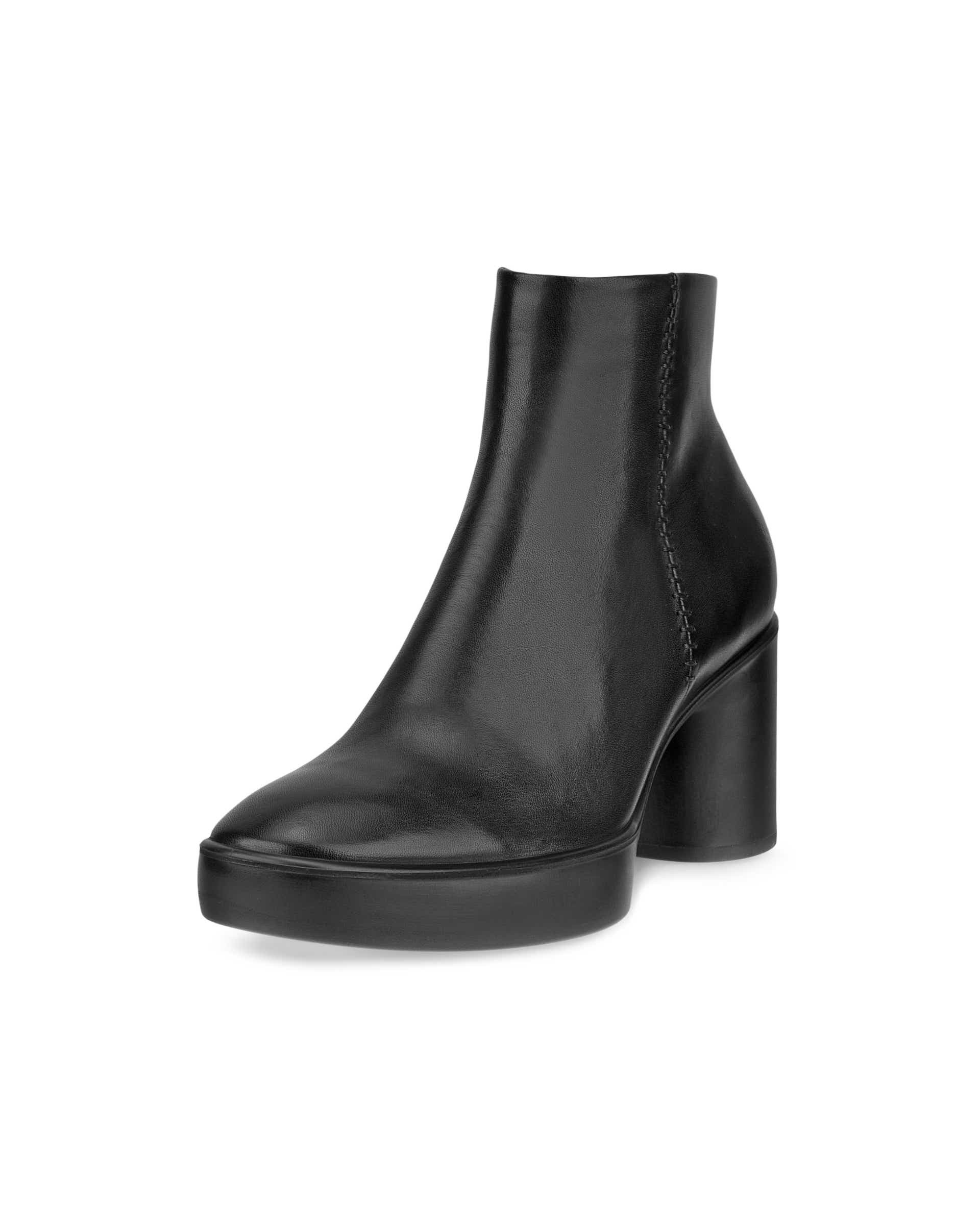 ECCO Shape Sculpted Motion 55 ウィメンズ レザーアンクルブーツ - ブラック - Main