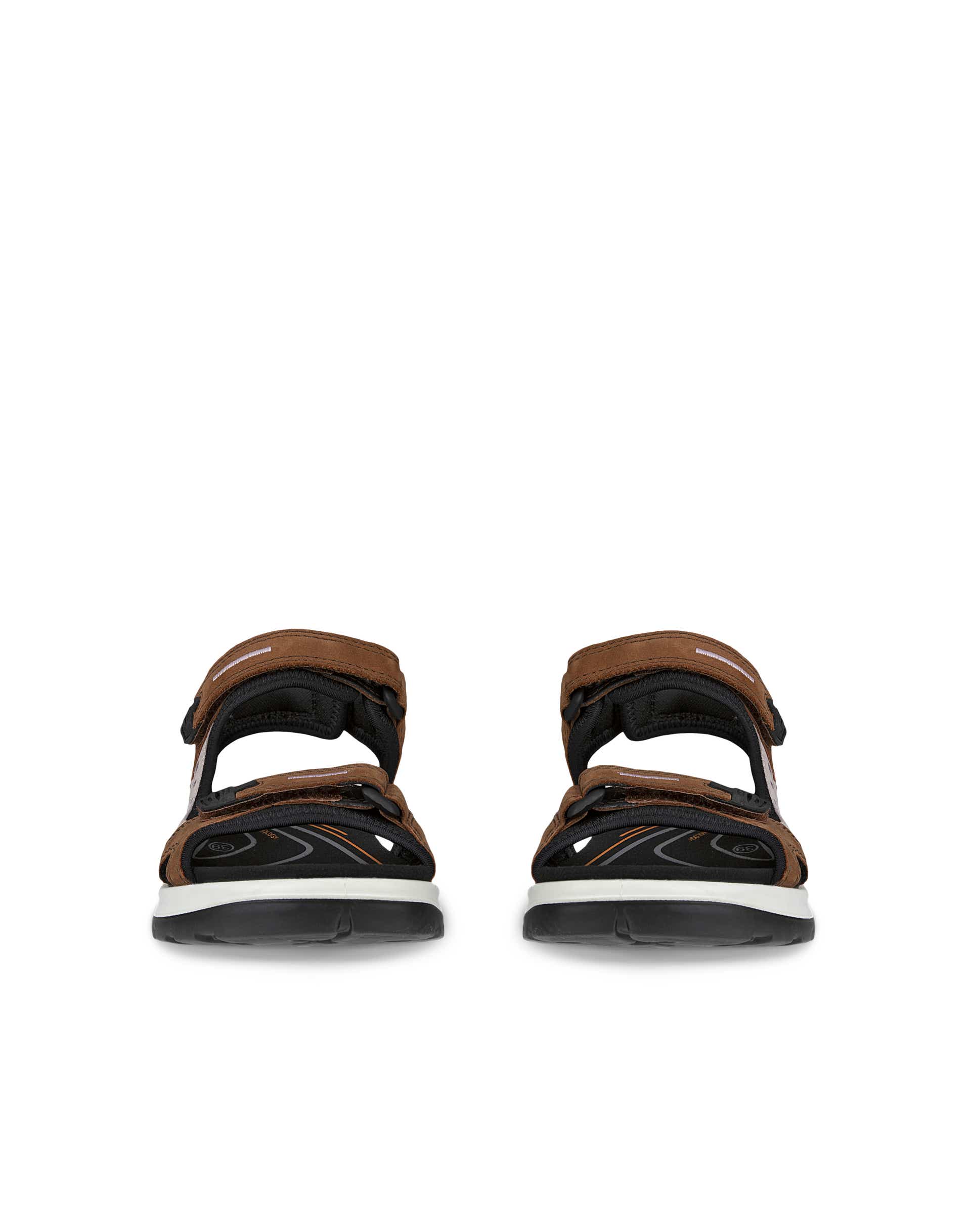Women's ECCO® Offroad Nubuck Outdoor Sandal - Brown - Front pair