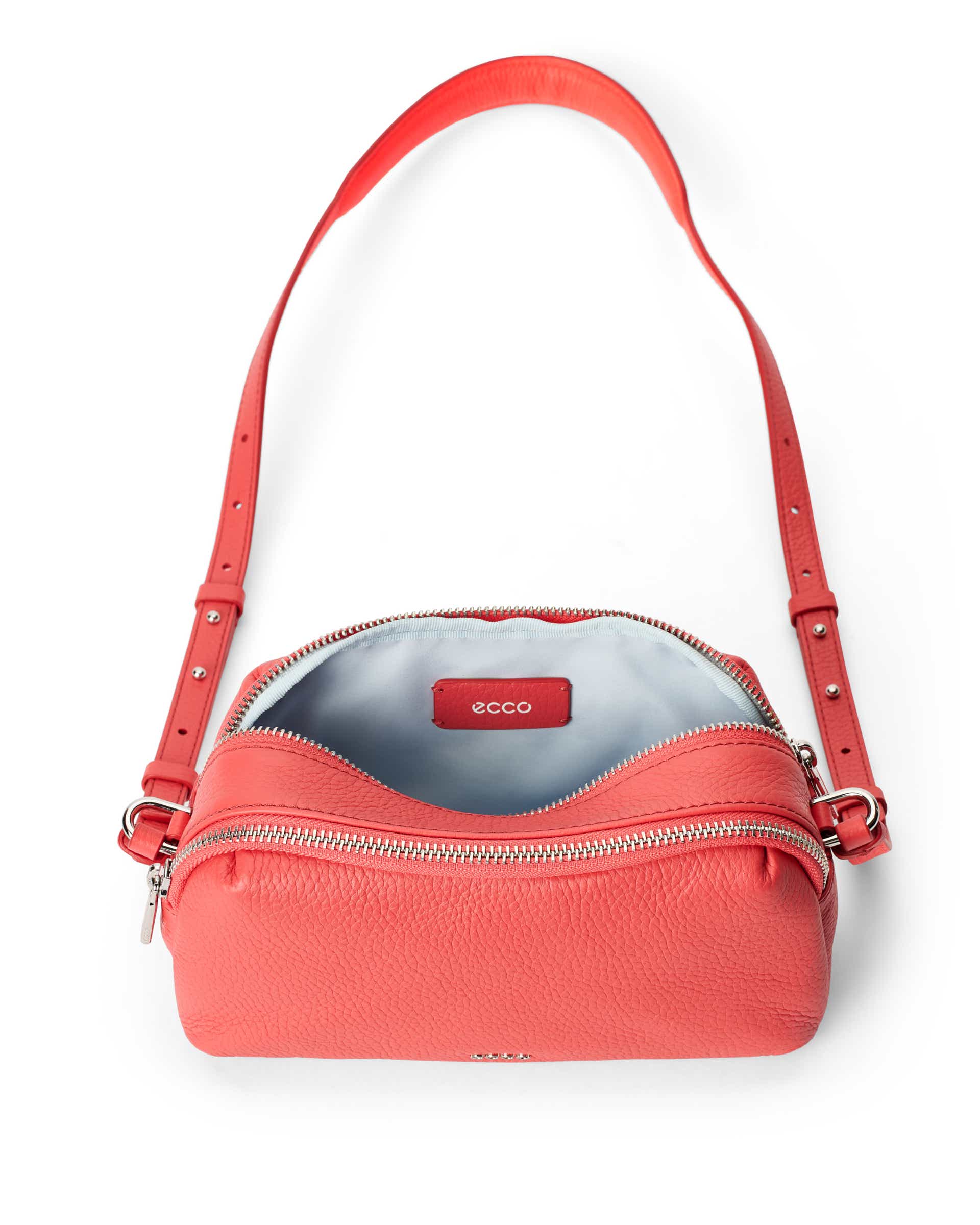 ECCO® Leather Camera Bag Bag - Red - Inside