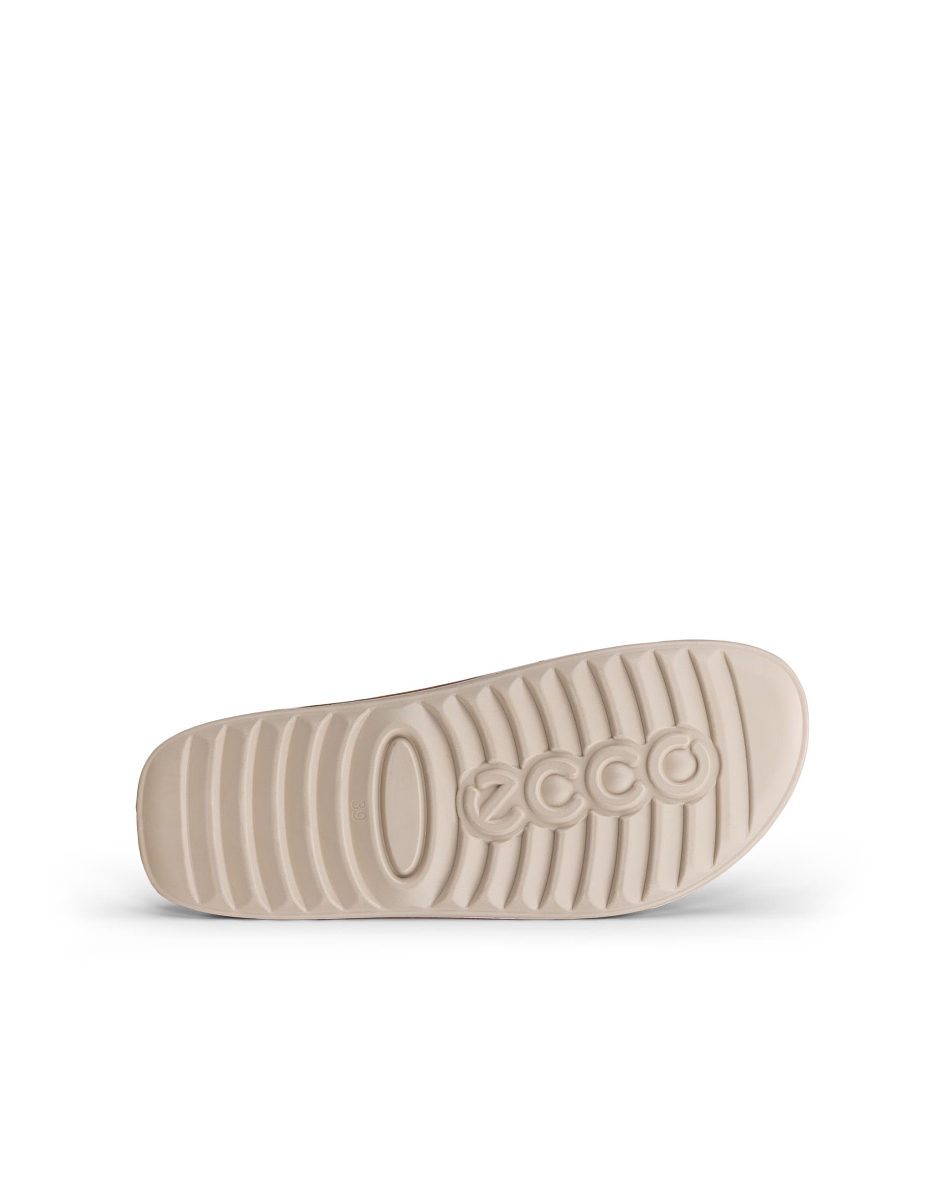 Women's ECCO® Cozmo Nubuck Two Strap Sandal - Brown - Sole