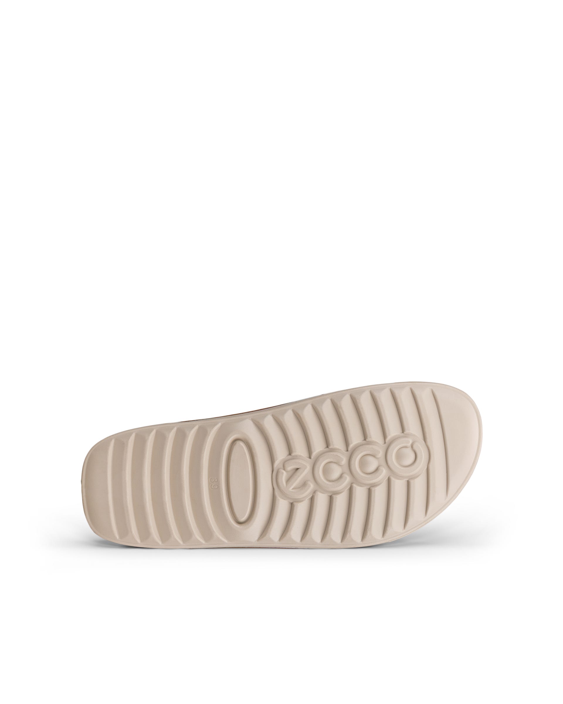 Women's ECCO® Cozmo Nubuck Two Strap Sandal - Brown - Sole