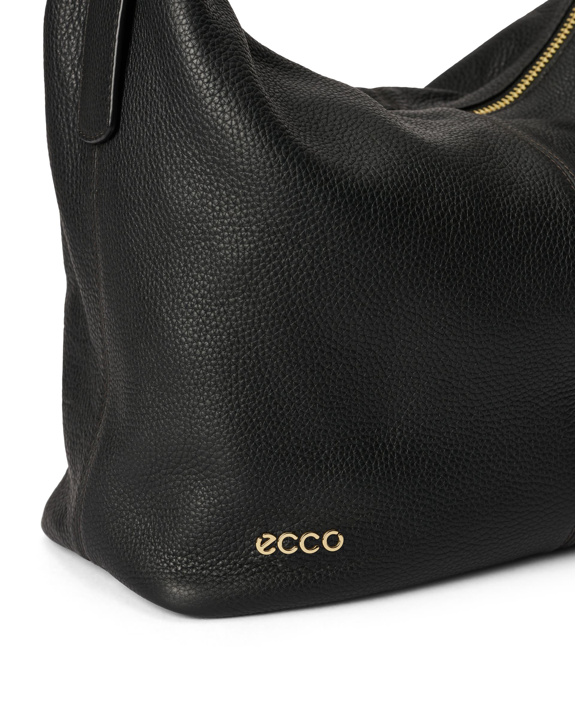 ECCO® Hobo Hobo-Tasche aus Leder - Schwarz - Detail-1