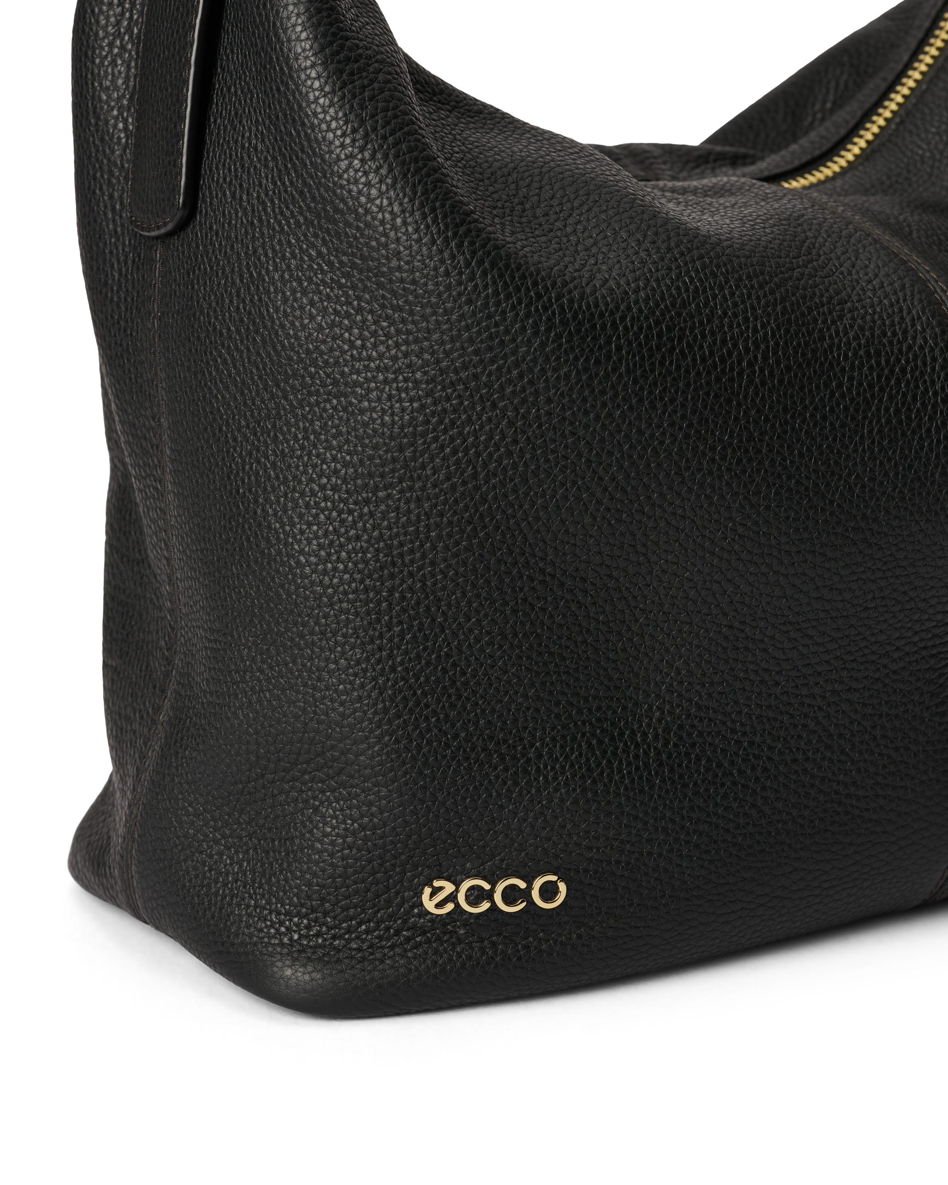 ECCO® Hobo Hobo-Tasche aus Leder - Schwarz - Detail-1