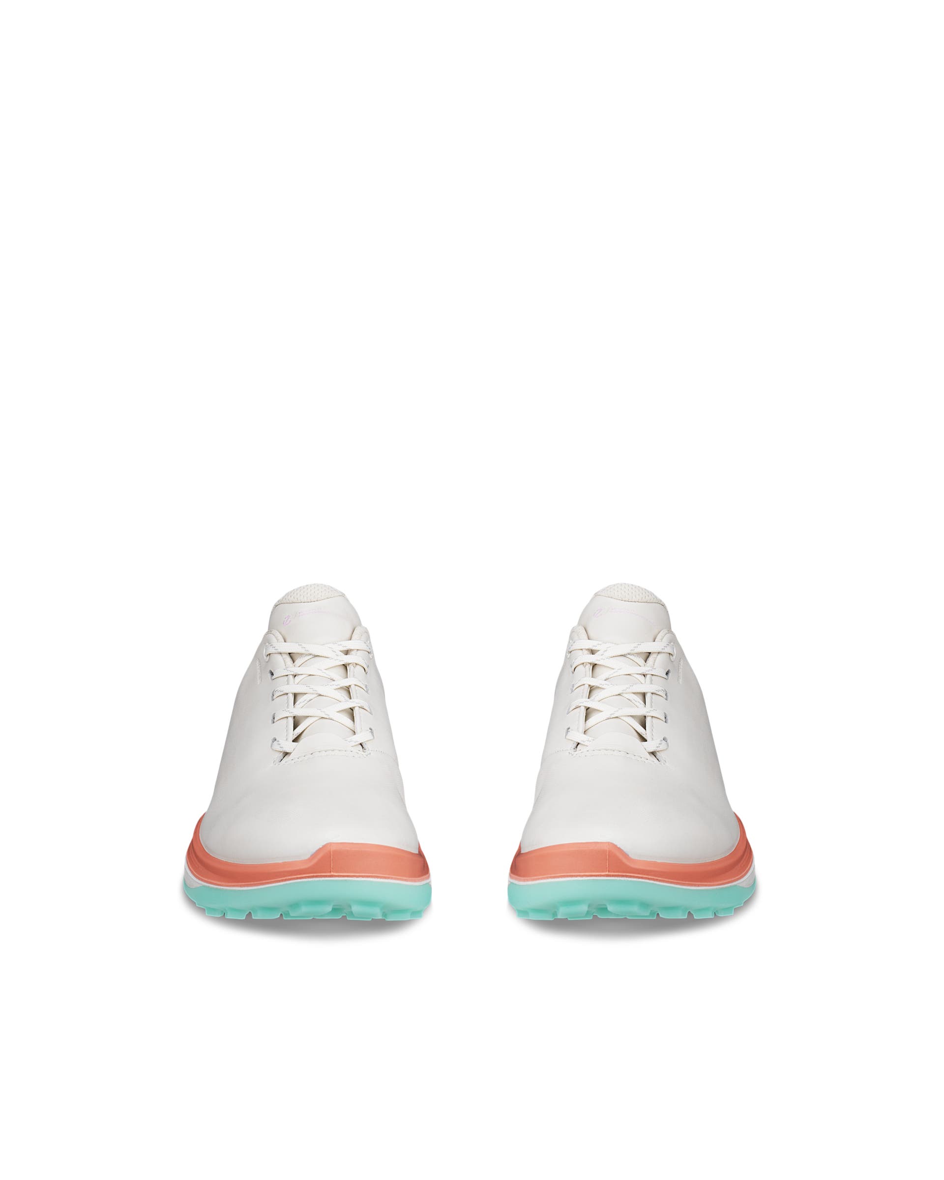 ECCO LT1 GOLF LACE Women  ウィメンズ レザーウォータープルーフゴルフシューズ - ホワイト - Front pair
