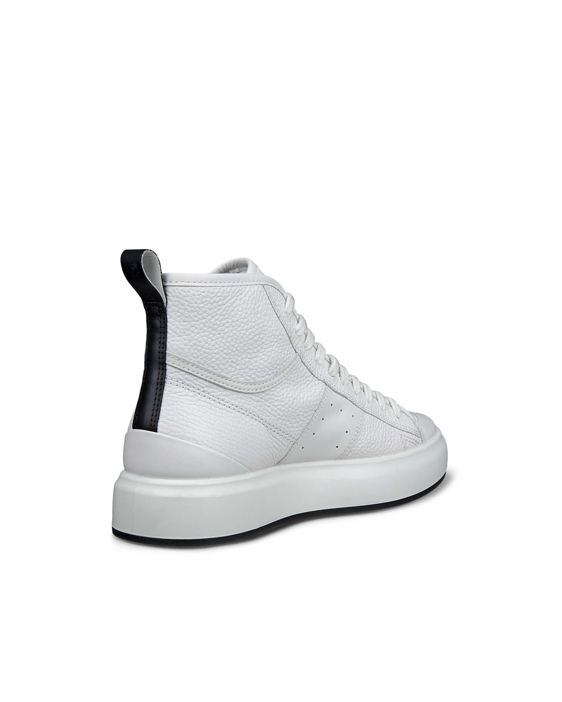 ECCO Street Ace ウィメンズ レザーハイカットスニーカー - ホワイト - Back