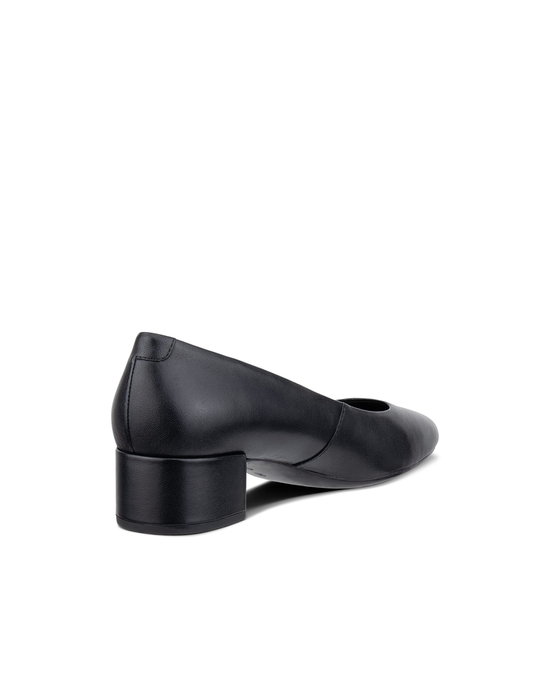 Women's ECCO® Liva 35 Leather High-Heel Pump - Black - Back