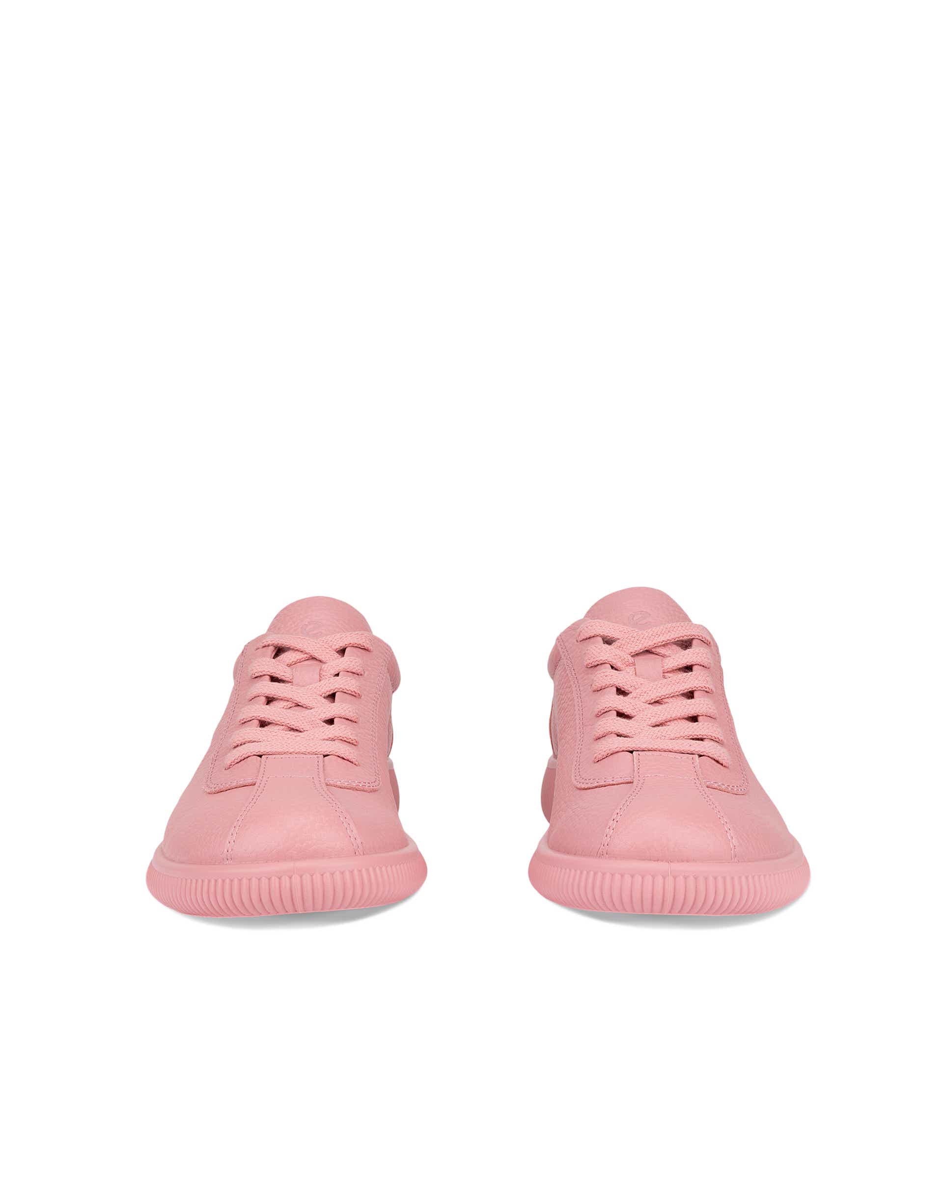 Women's ECCO® Soft Zero Leather Sneaker - Pink - Front pair