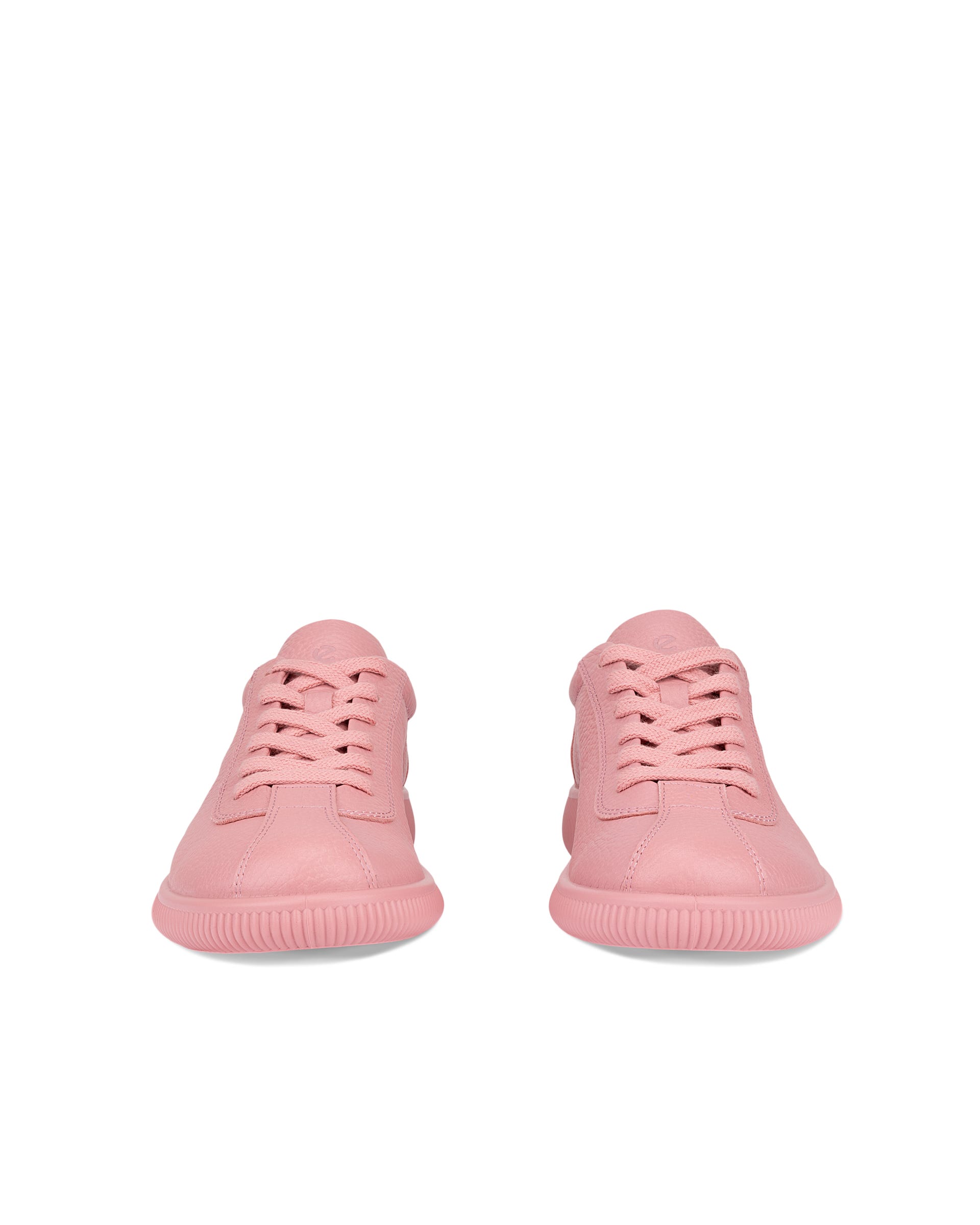 Women's ECCO® Soft Zero Leather Sneaker - Pink - Front pair