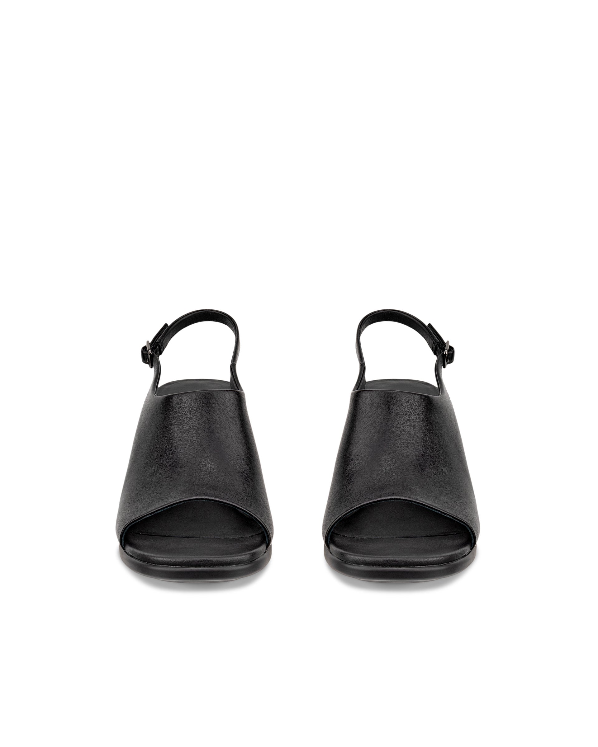 ECCO Sculpted Alba 65 ウィメンズ レザーヒールサンダル - ブラック - Front pair