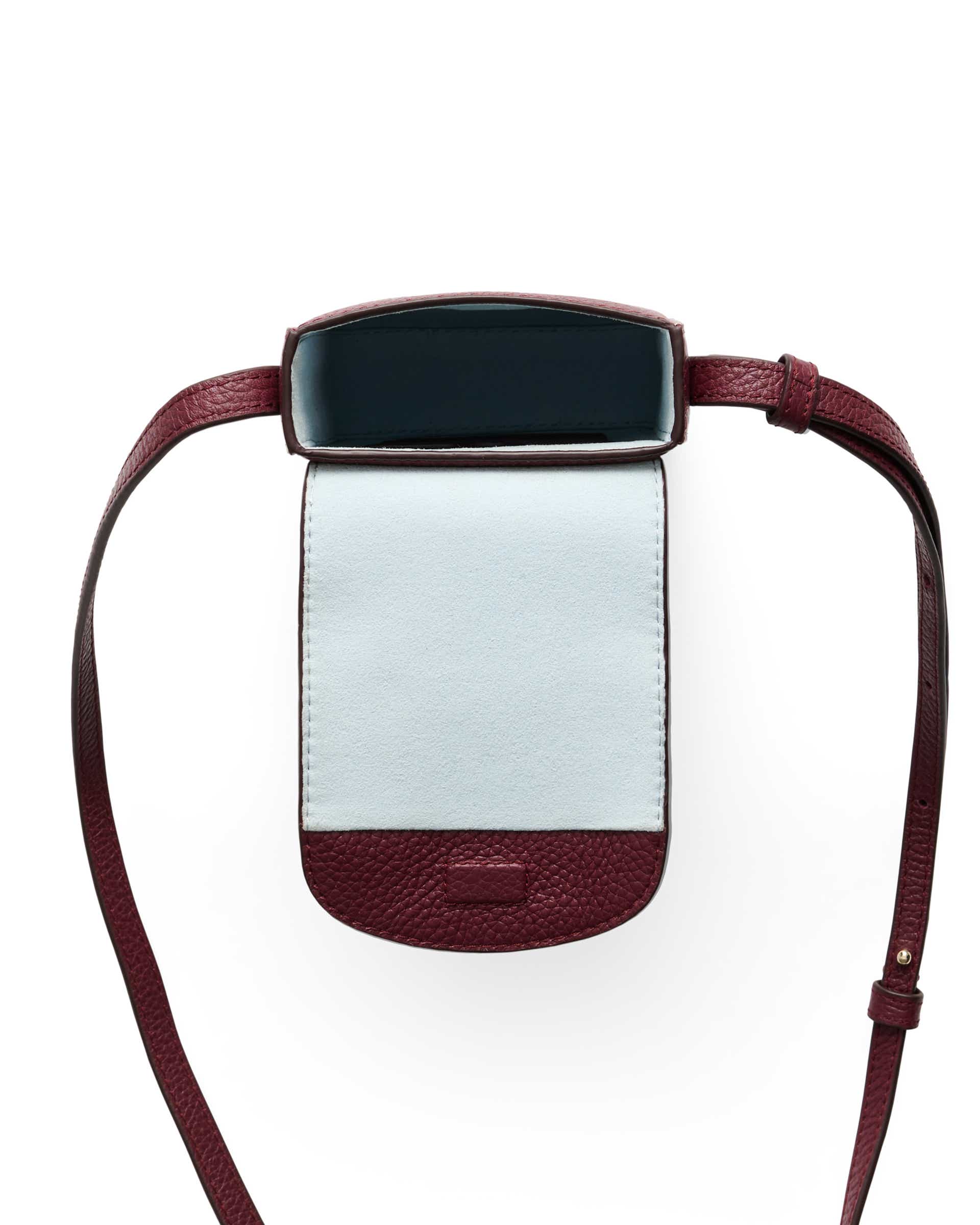 Women's ECCO® PHONE CARRY Leather Phone Bag - Red - Birdeye