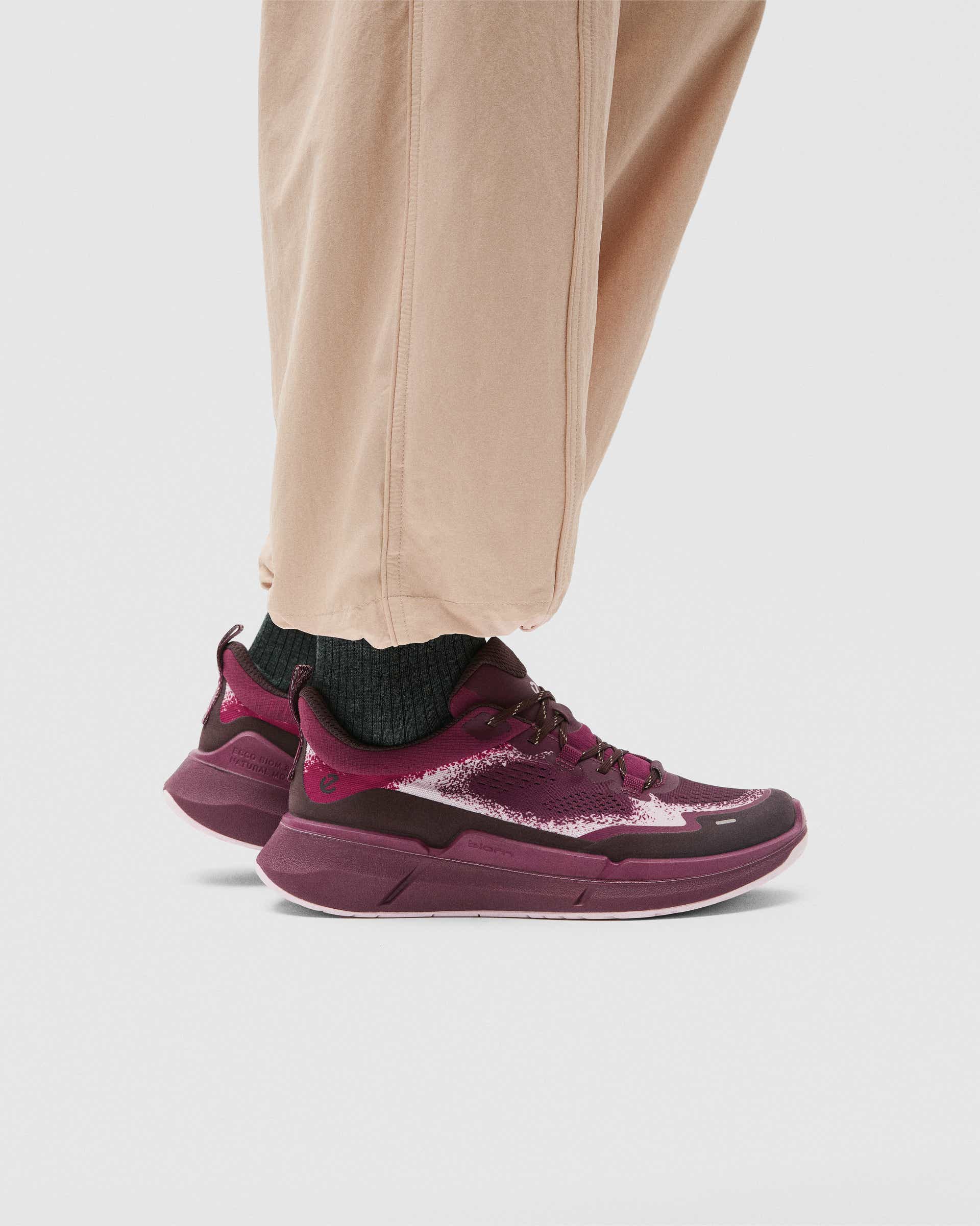 Women's ECCO® BIOM 2.2 Textile Trainer - Red - Lifestyle image-1