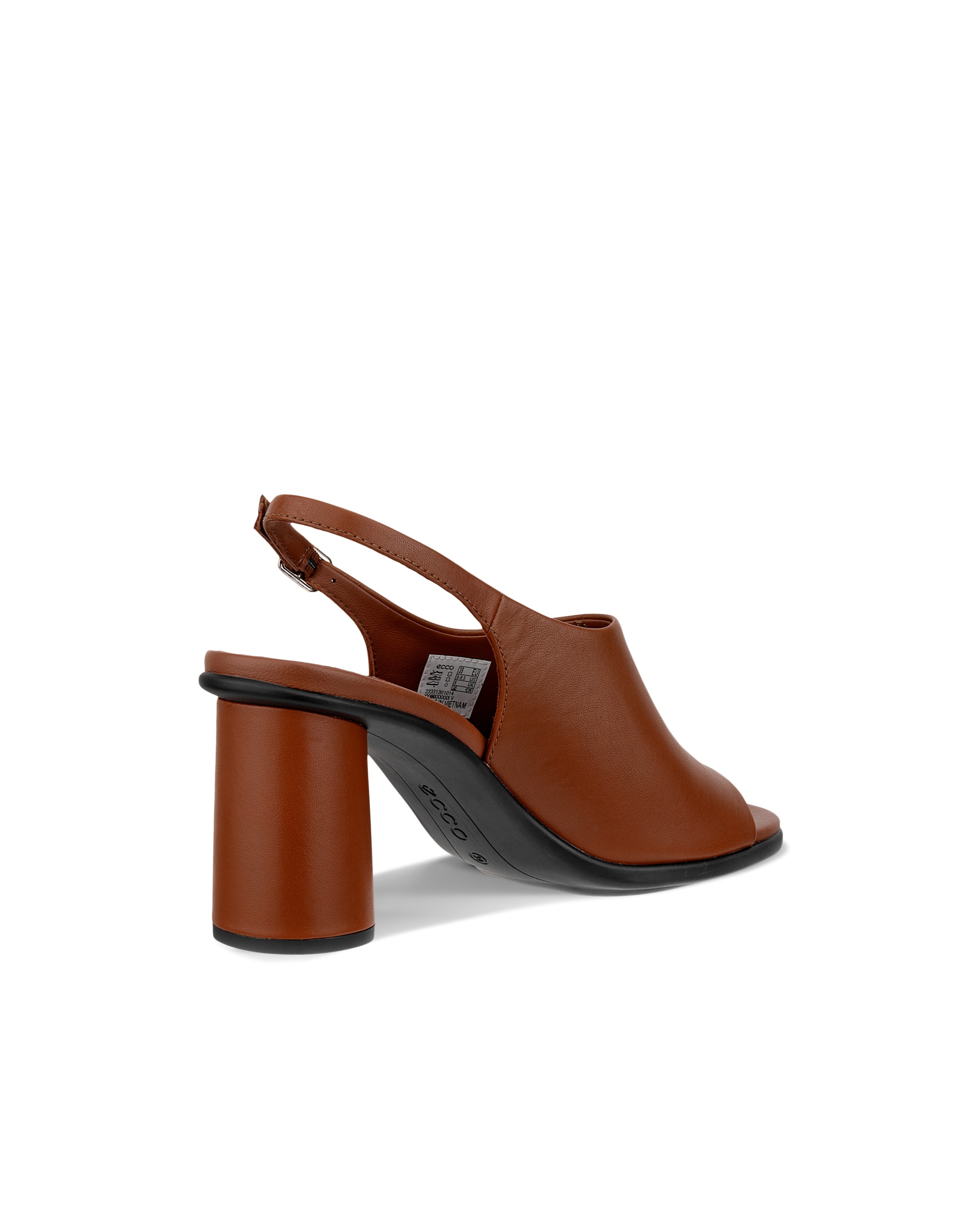 Dámské kožené sandály na podpatku ECCO® Sculpted Alba 65 - Hnědá - Back