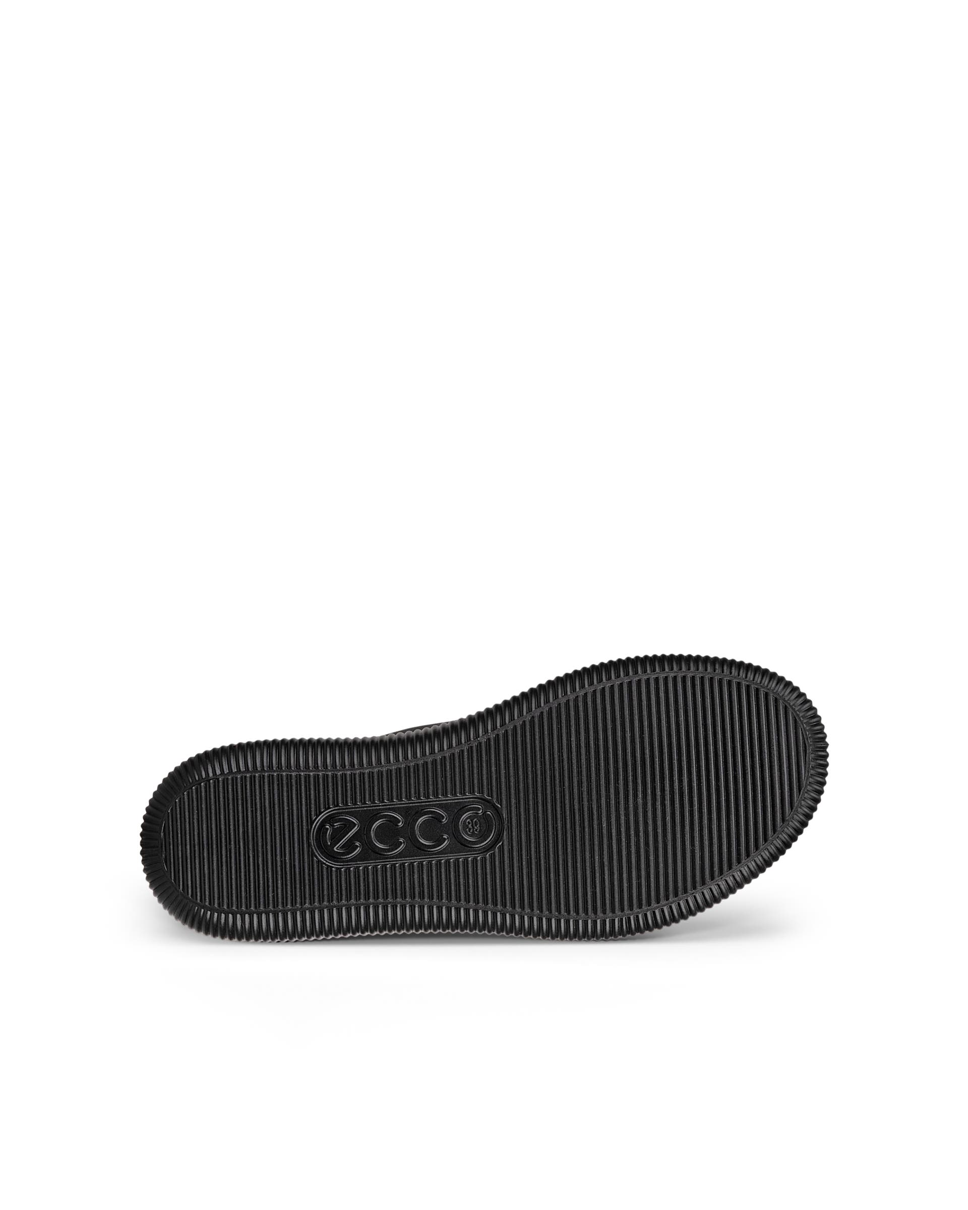 Damskie wodoodporne nubukowe buty ECCO® SOFT ZERO - Czarny - Sole