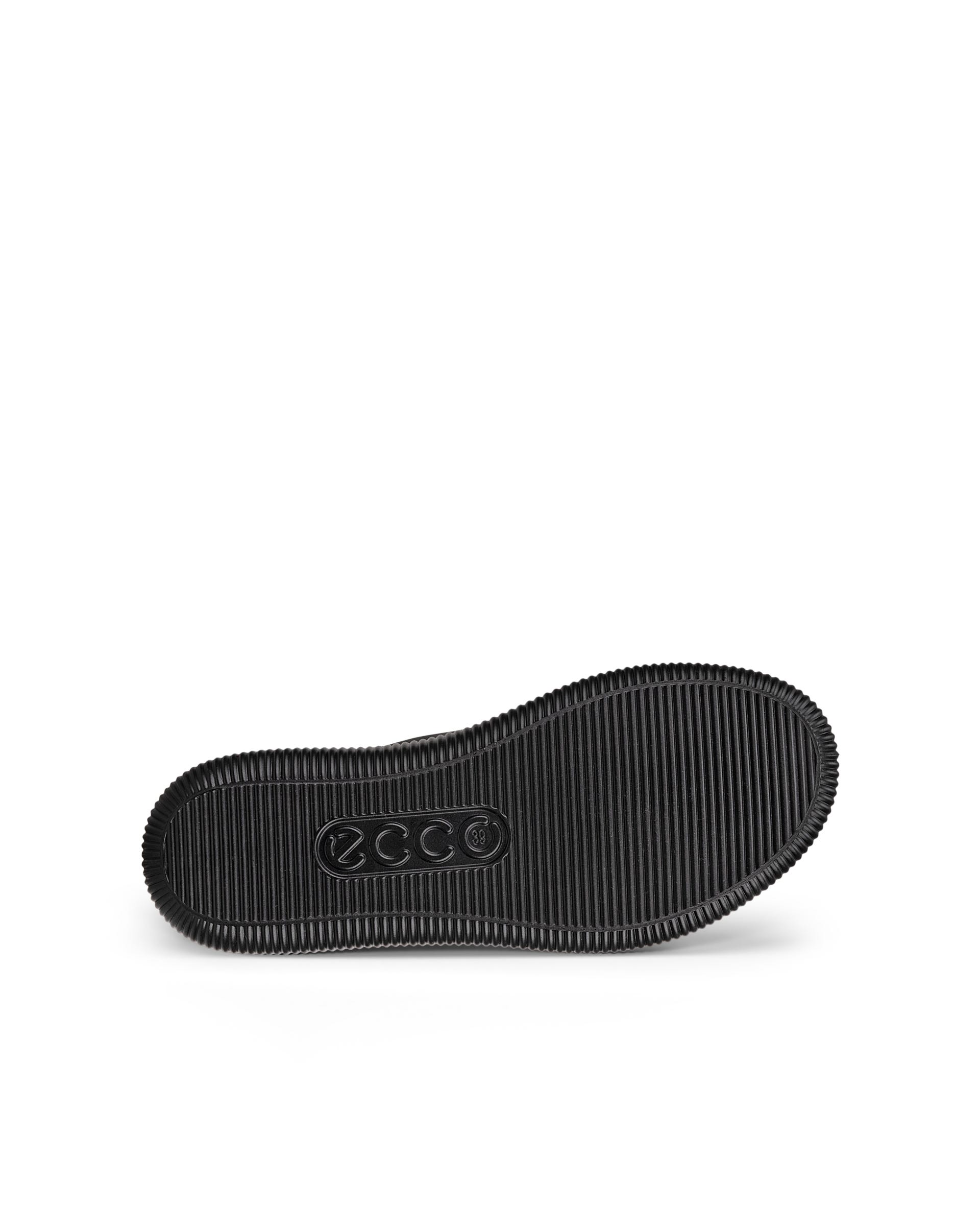 Damskie wodoodporne nubukowe buty ECCO® SOFT ZERO - Czarny - Sole