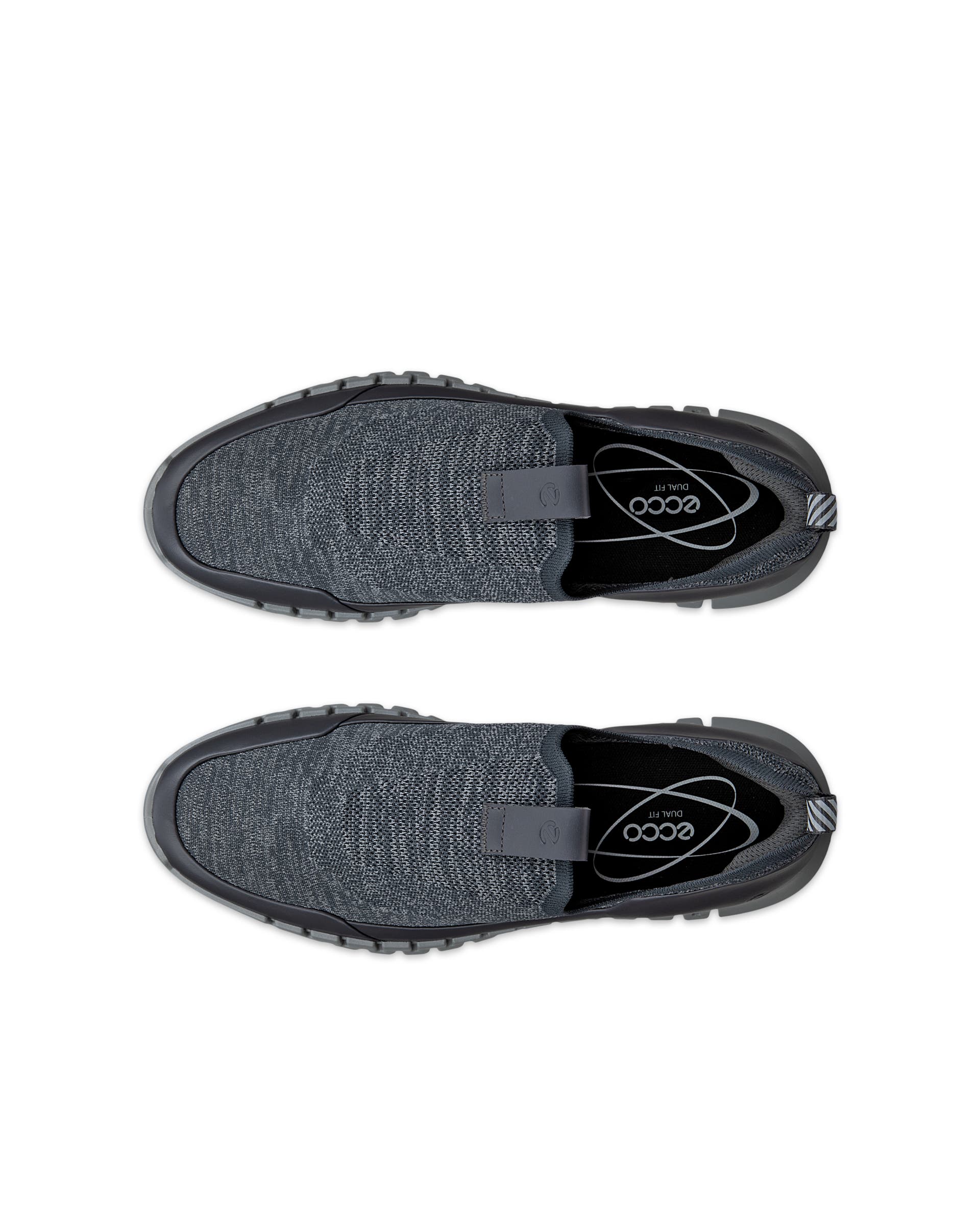 ECCO® GRUUV baskets en toile pour homme - Gris - Top left pair