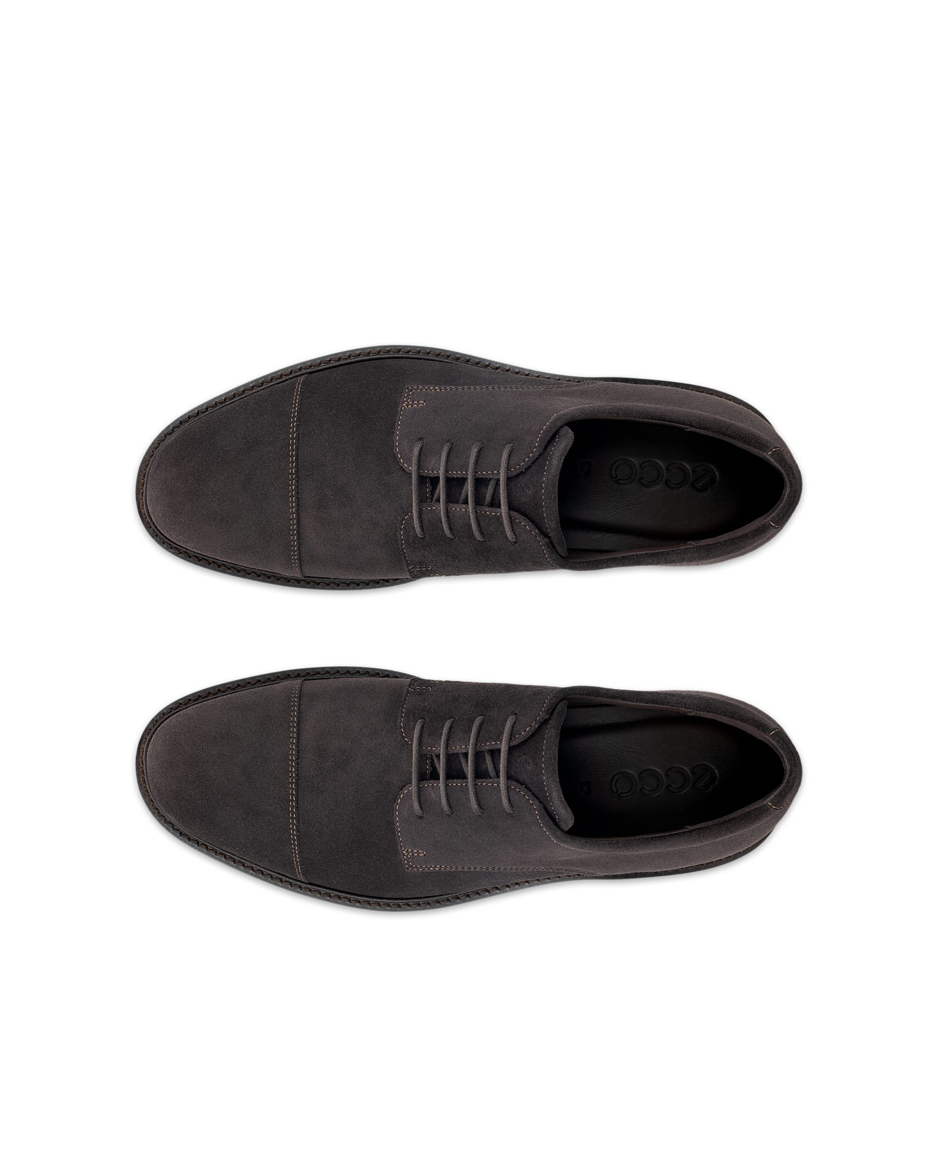 Men's ECCO® METROPOLE PRAGUE Suede Derby Shoe - Brown - Outside