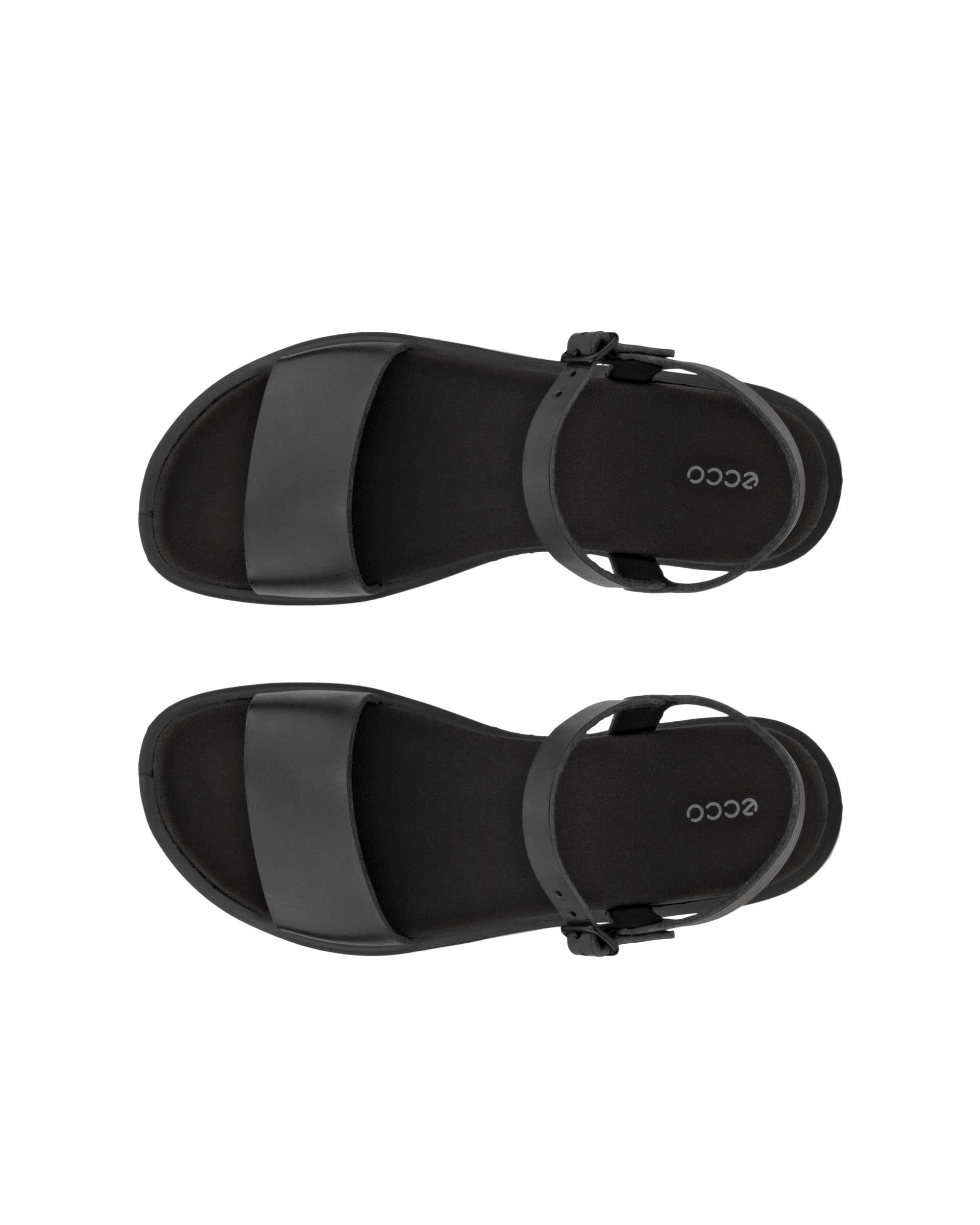 Sandale en cuir Flowt ECCO® pour femmes - Noir - Top left pair