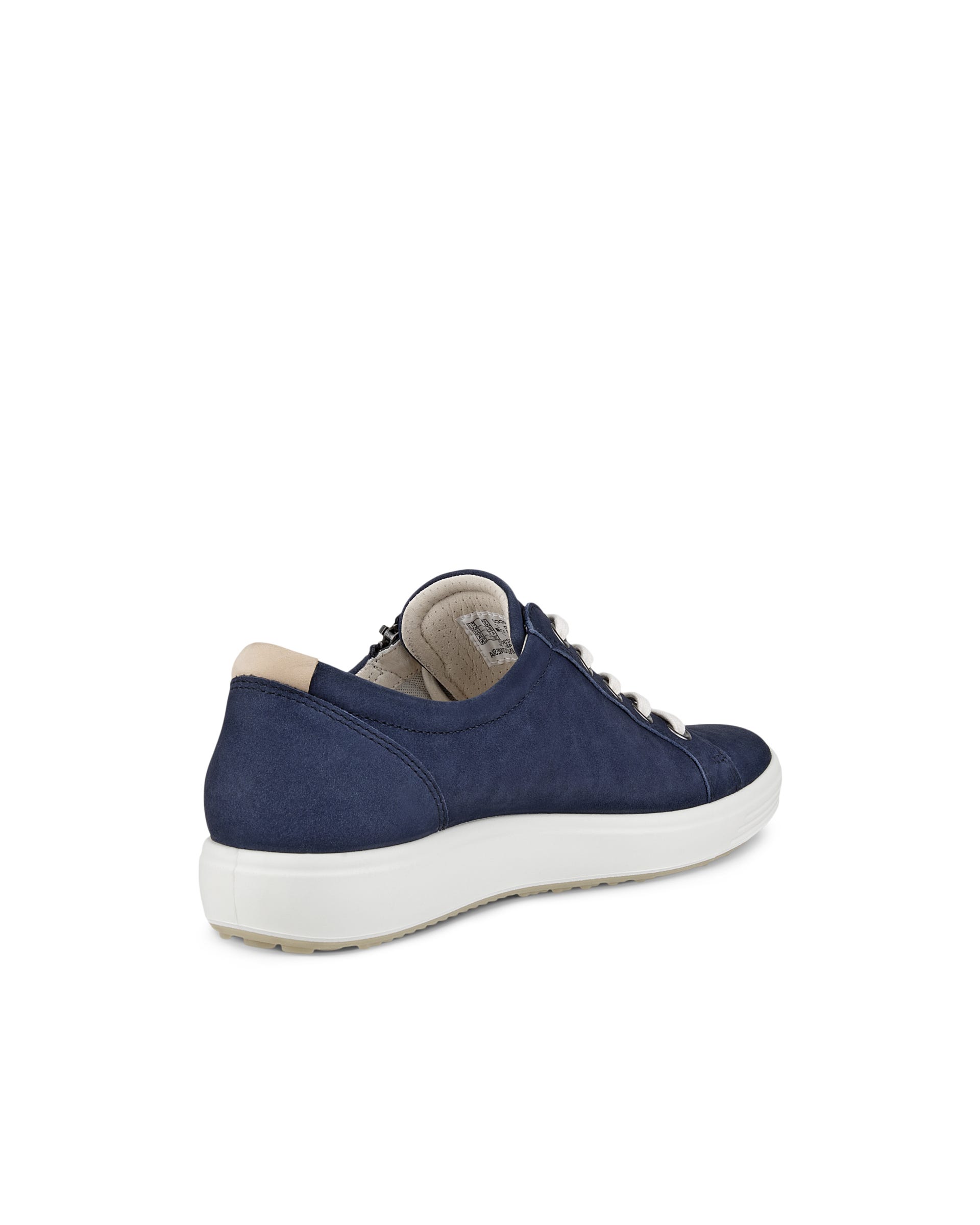 ECCO Women's Soft 7 Side Zip Sneakers - Blue - Back