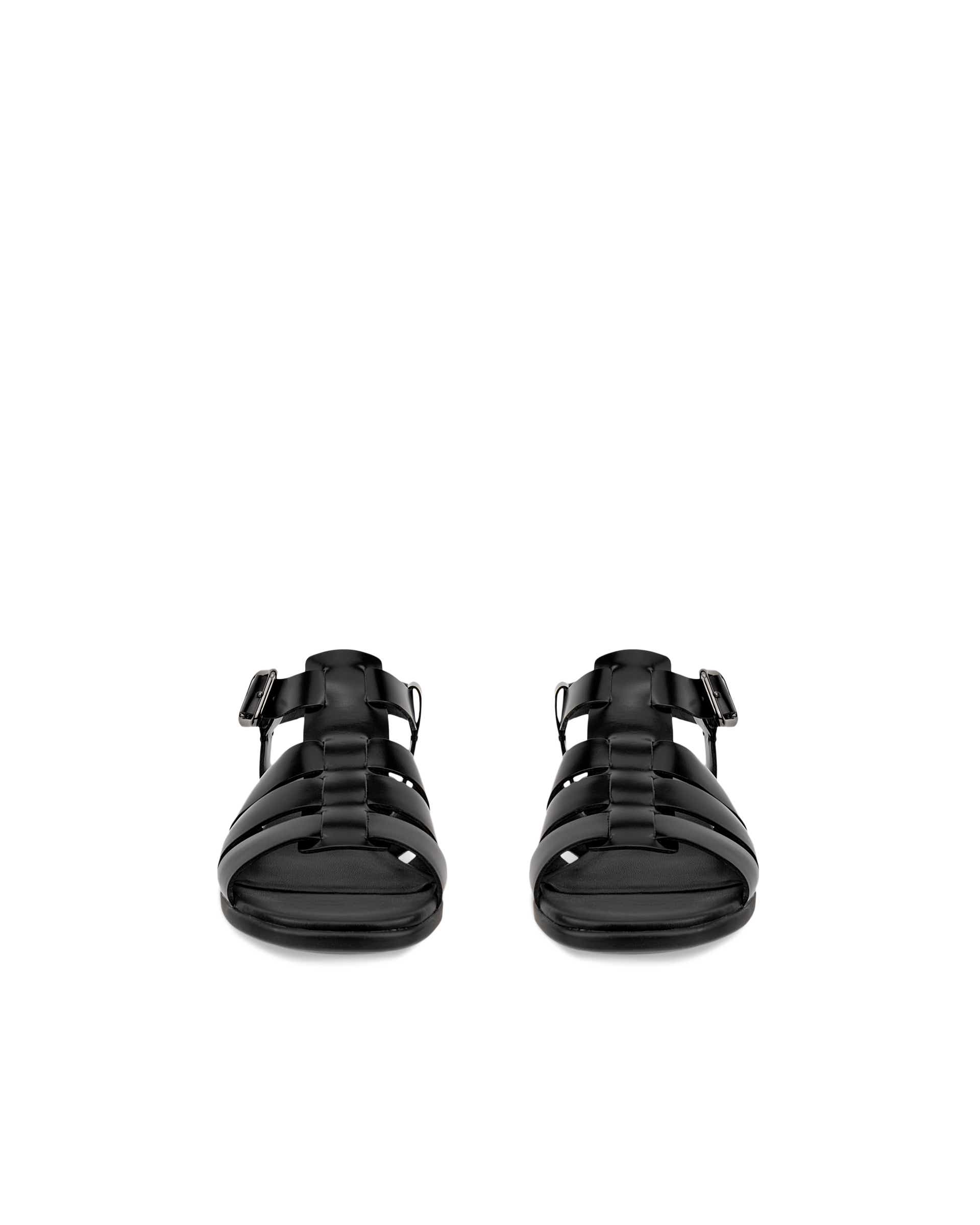 Dámské kožené sandály na podpatku ECCO® Sculpted Alba 25 - Černá - Front pair