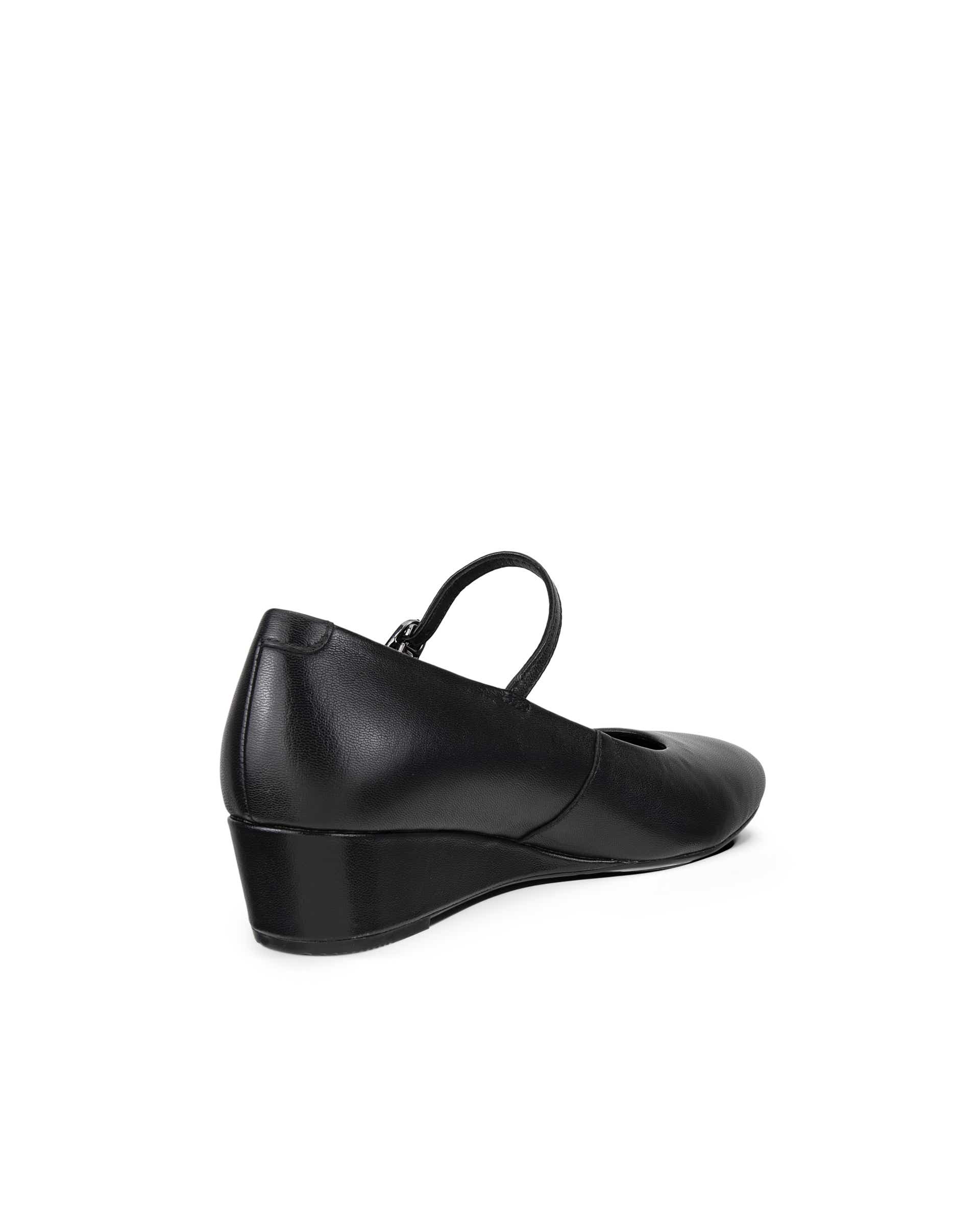ECCO® ELEVATE WEDGE babies en cuir pour femme - Noir - Back