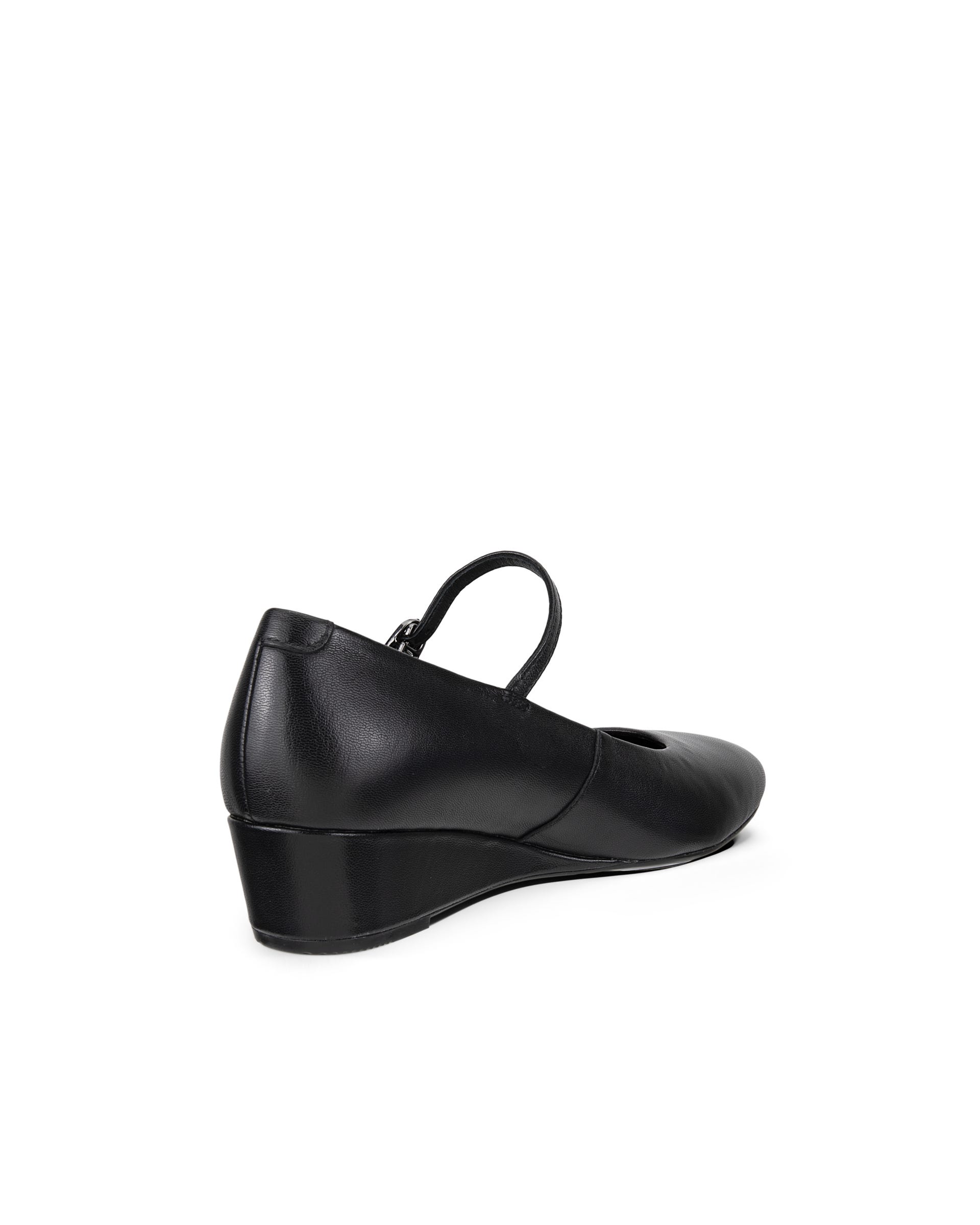 ECCO® ELEVATE WEDGE babies en cuir pour femme - Noir - Outside