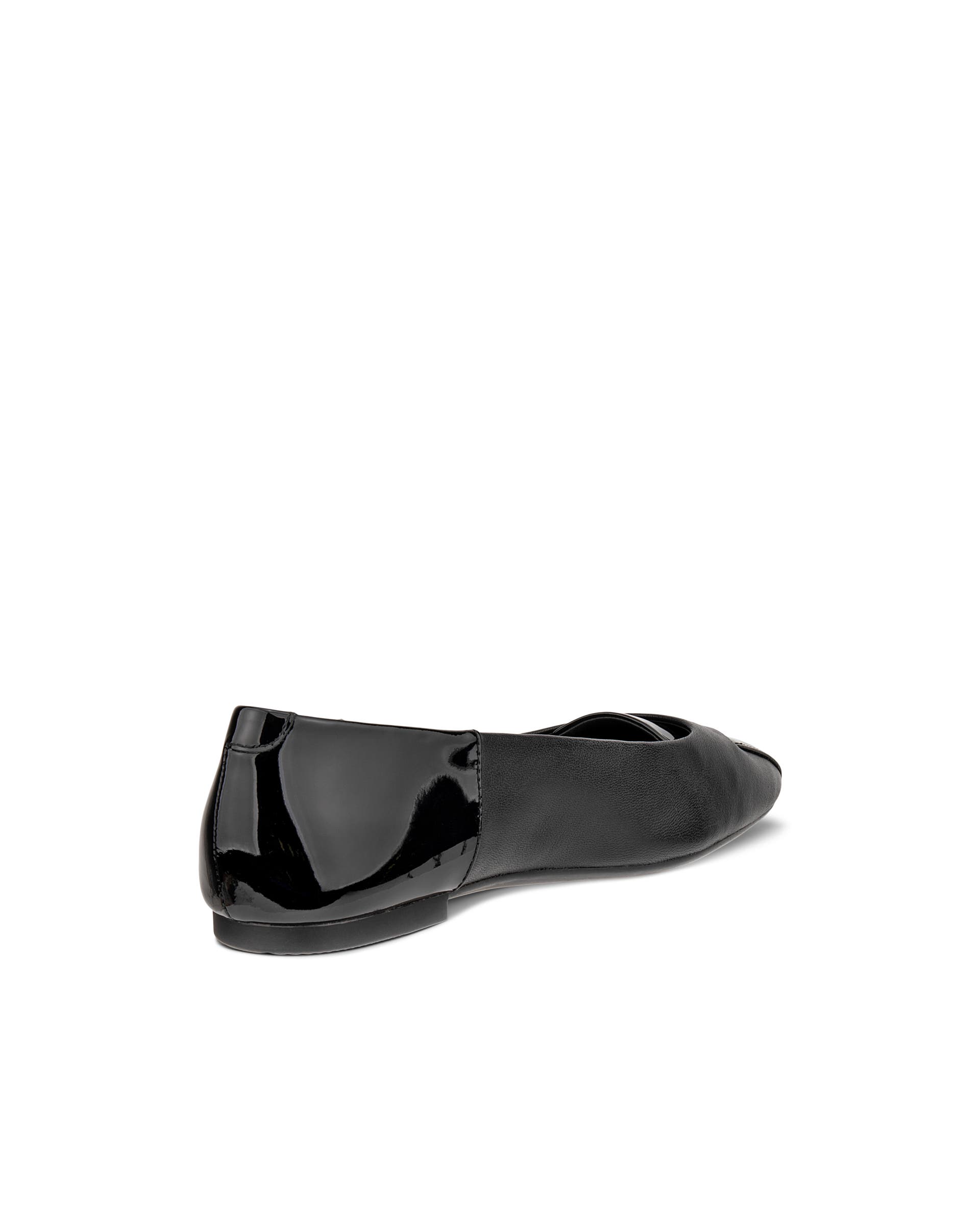 Women's ECCO® Margot Leather Ballerina Flat - Black - Back