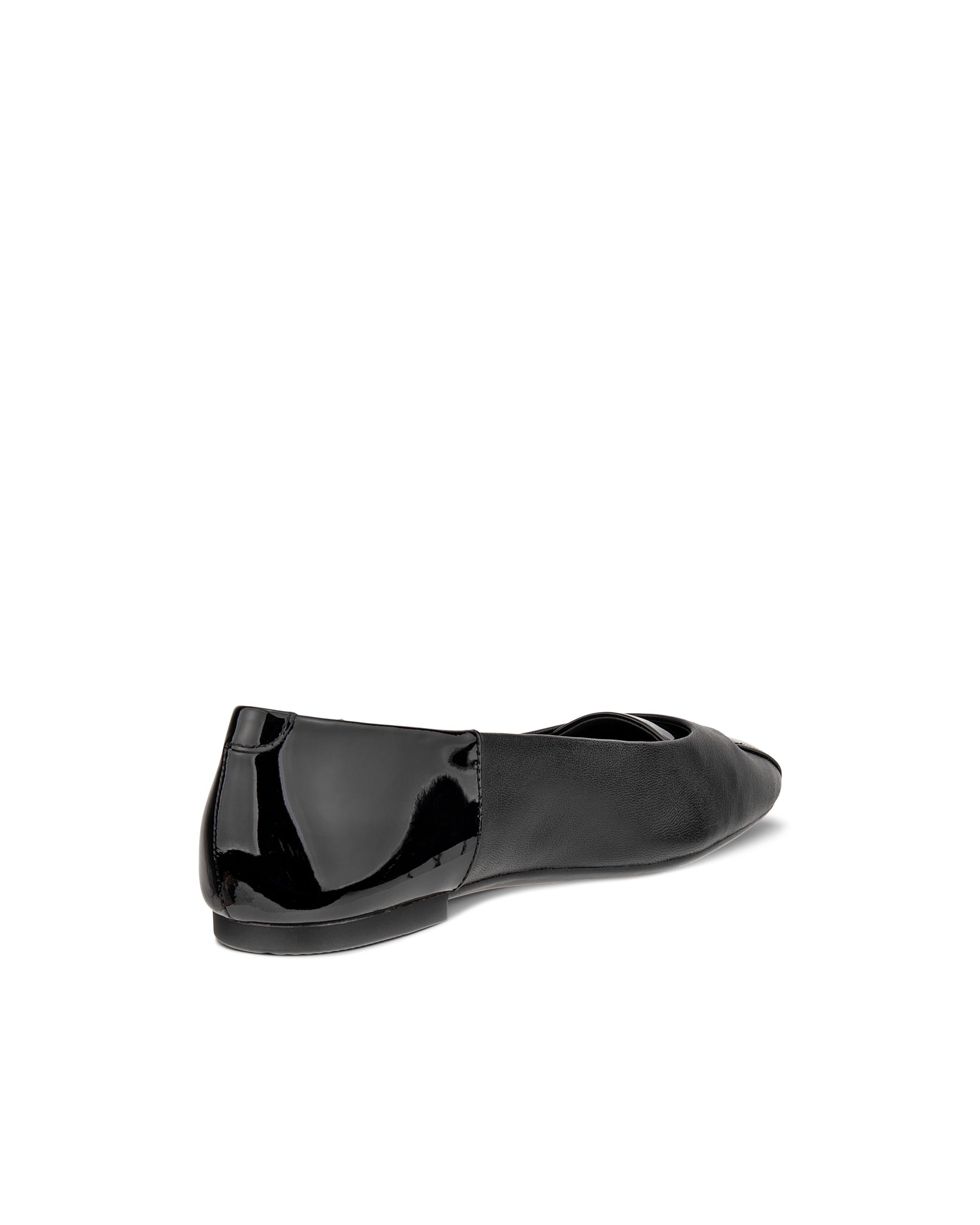 Women's ECCO® Margot Leather Ballerina Flat - Black - Back