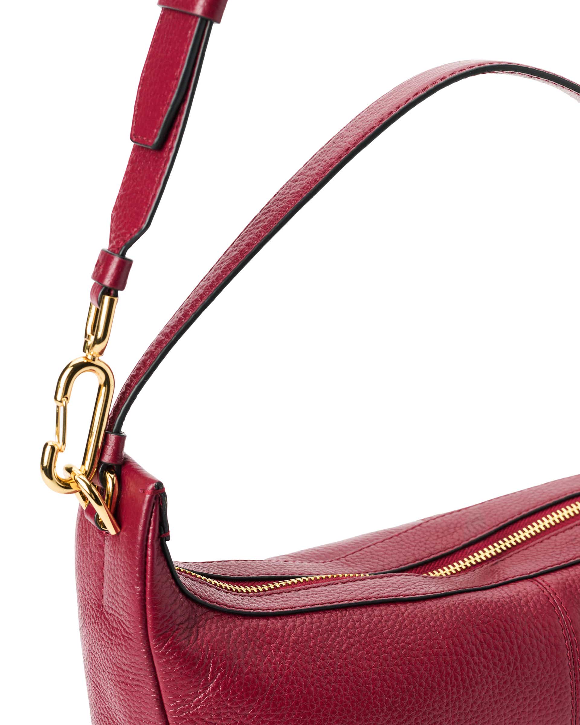 ECCO® Small Hobo Leather Shoulder & Crossbody Bag - Red - Detail-2