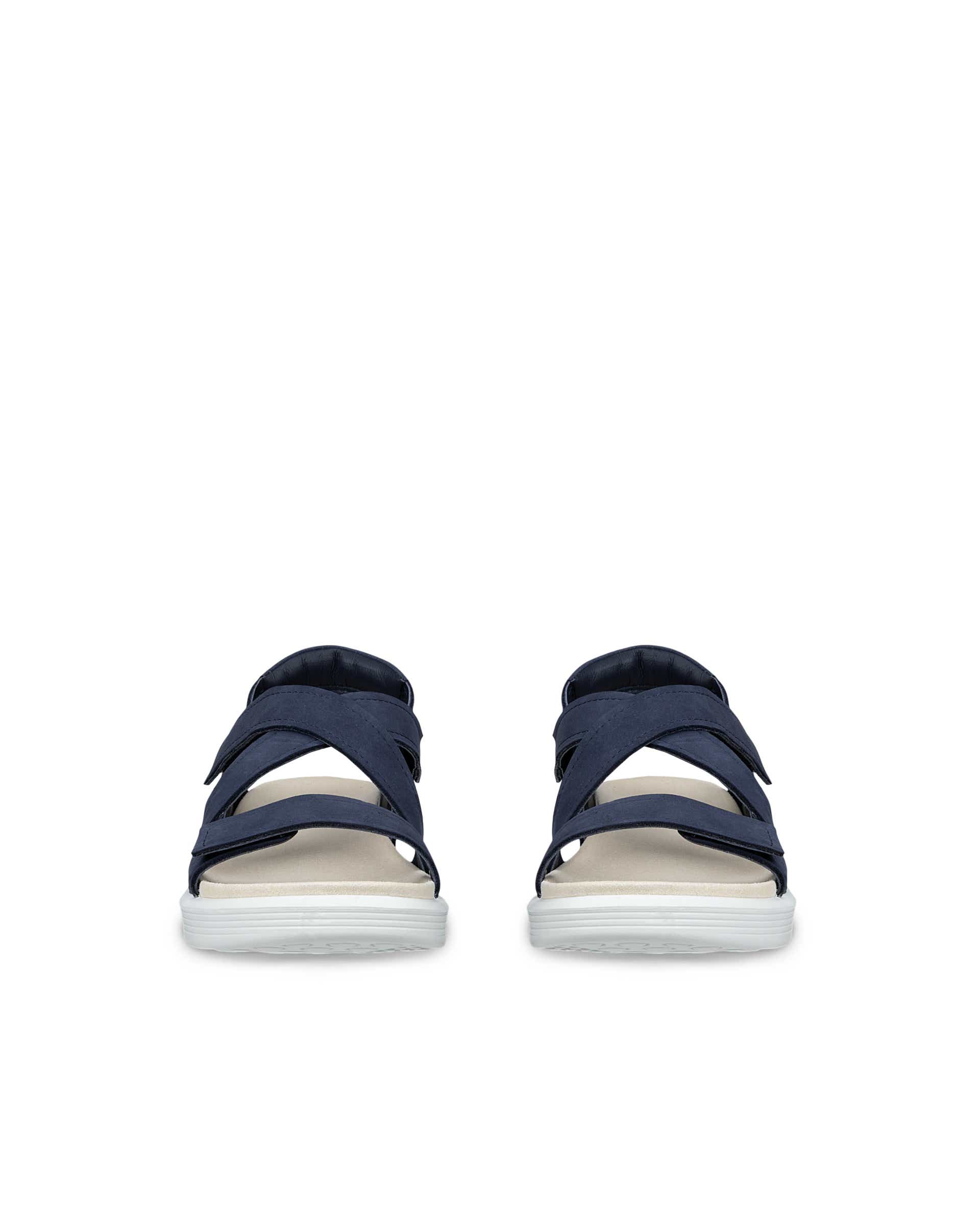 ECCO® SOFT SANDAL sandaler i nubuck med to remme til damer - Blå - Front pair