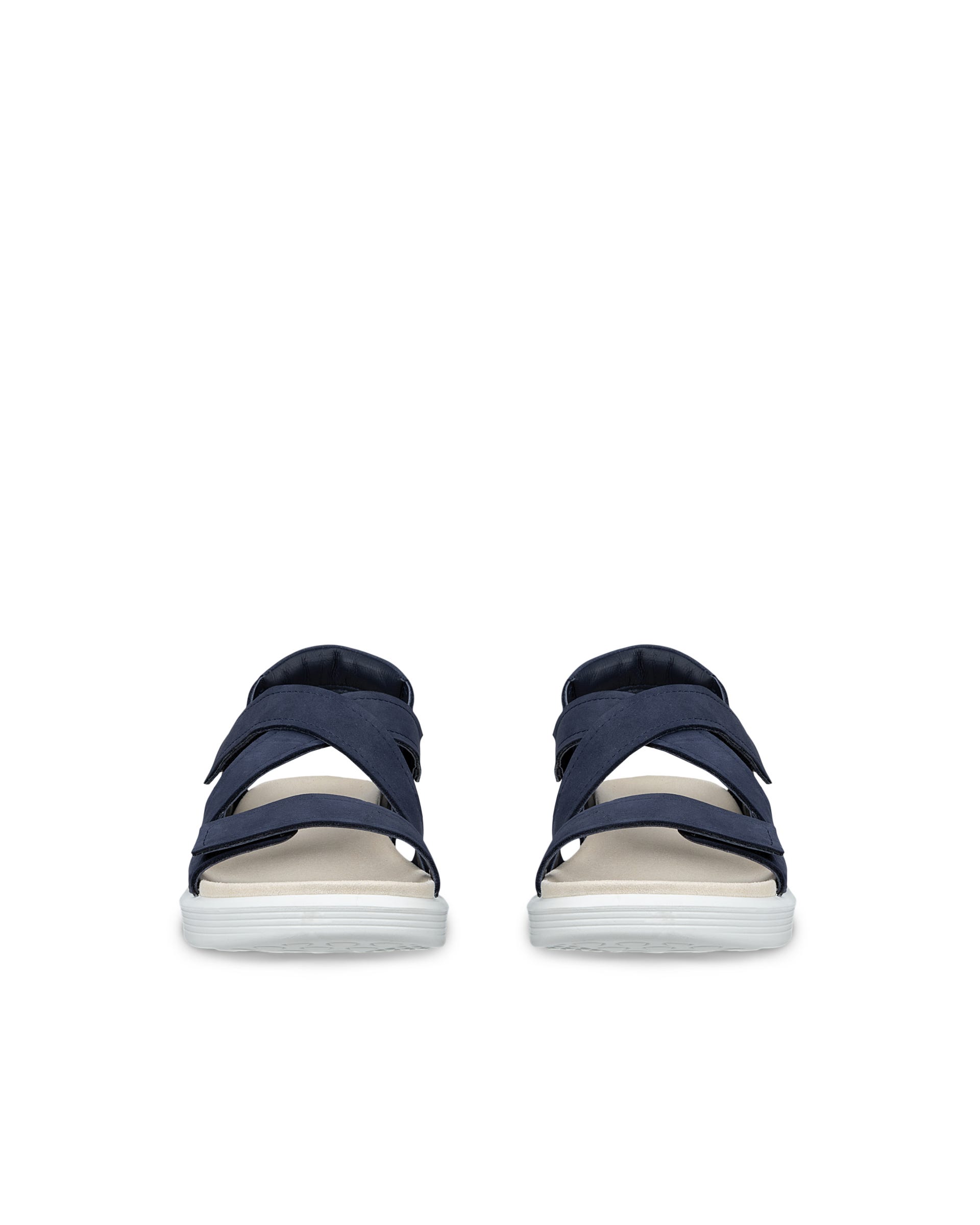 ECCO® SOFT SANDAL sandaler i nubuck med to remme til damer - Blå - Front pair