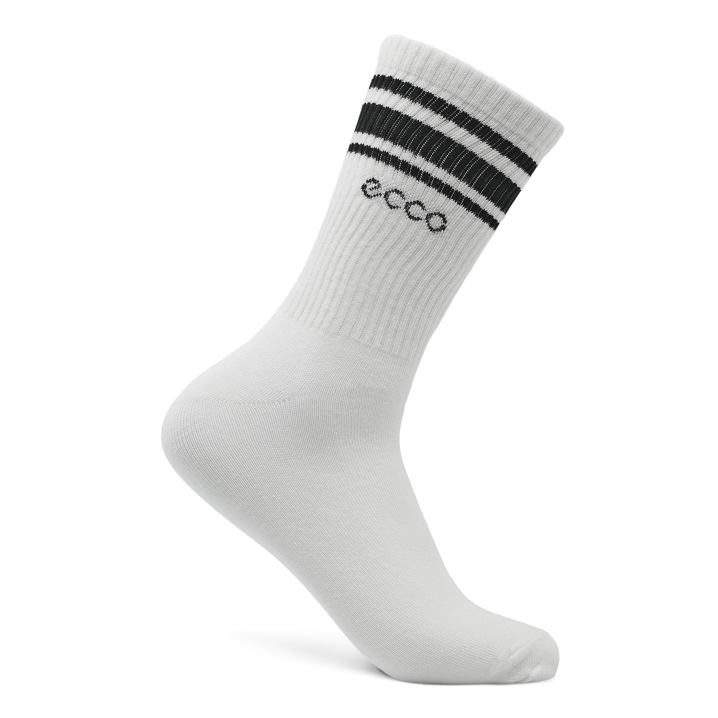 ECCO Retro Mid-cut Socks - White - Detail-1