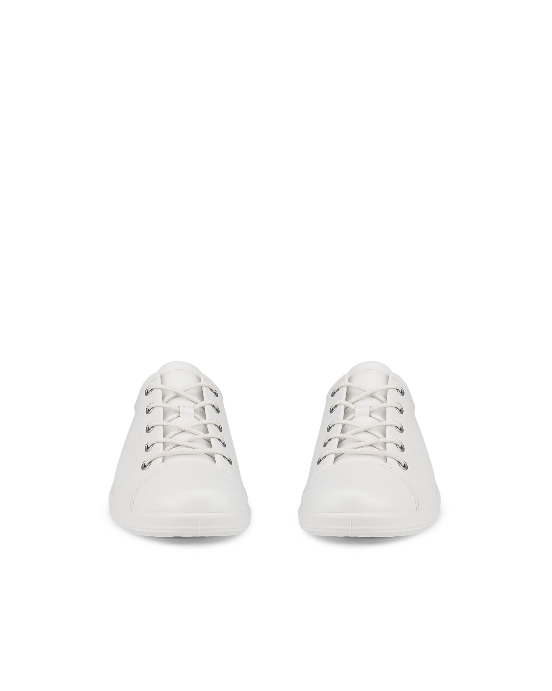 ECCO® Soft 2.0 chaussures de marche en cuir pour femme - Blanc - Front pair