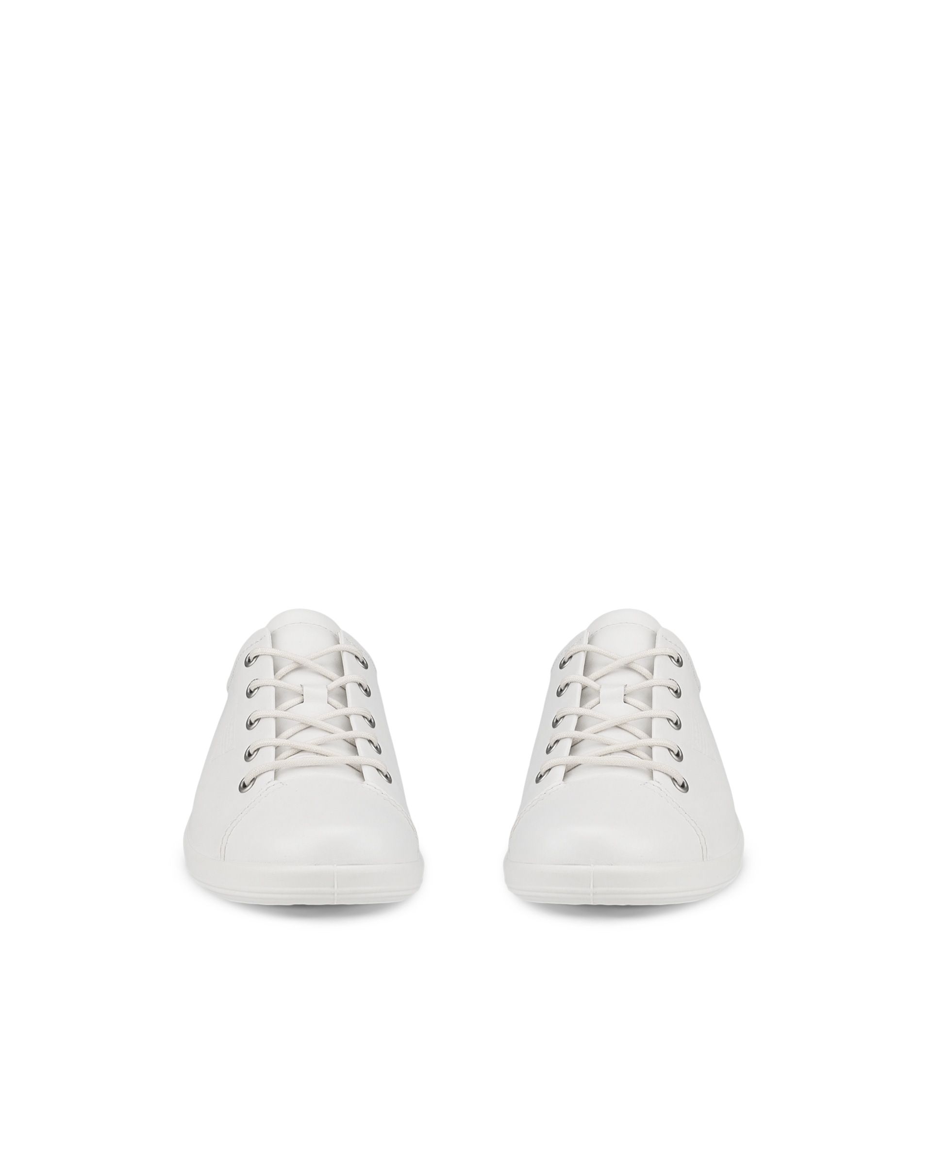 Women's ECCOยฎ Soft 2.0 Leather Walking Shoe - White - Front pair