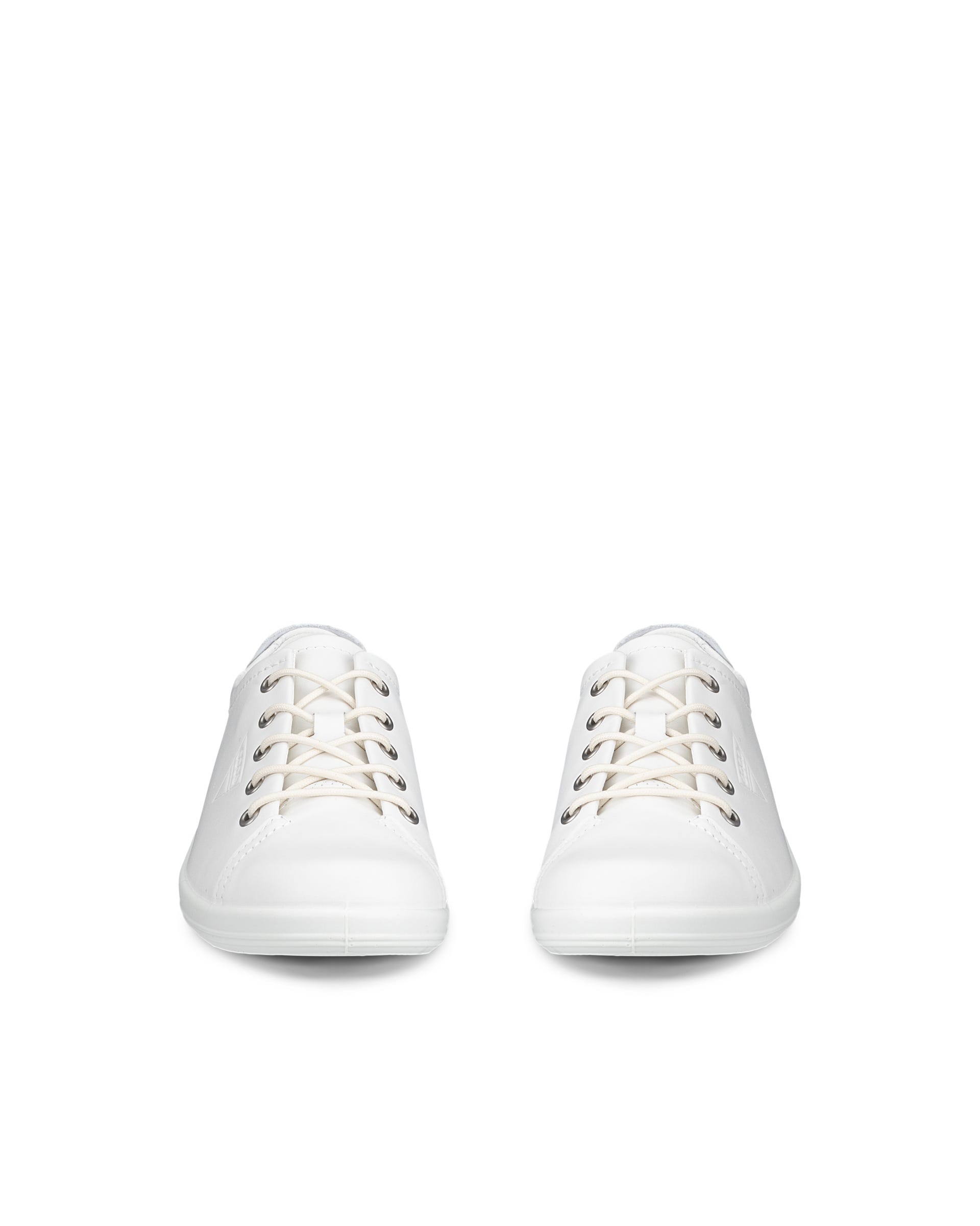 Women's ECCO® Soft 2.0 Leather Walking Shoe - White - Front pair