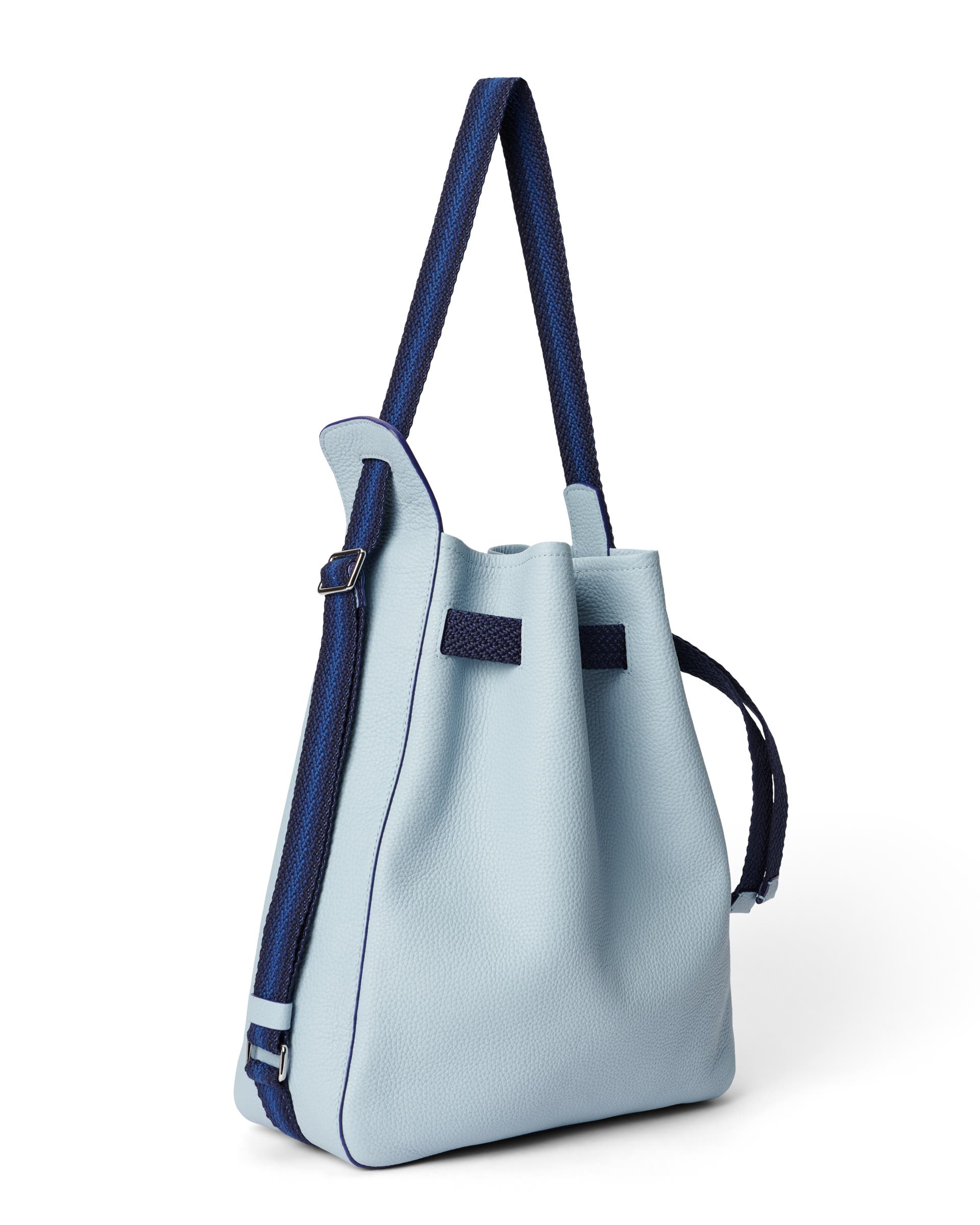 ECCO Sail Medium Pebbled レザーホーボーバッグ - ブルー - Back