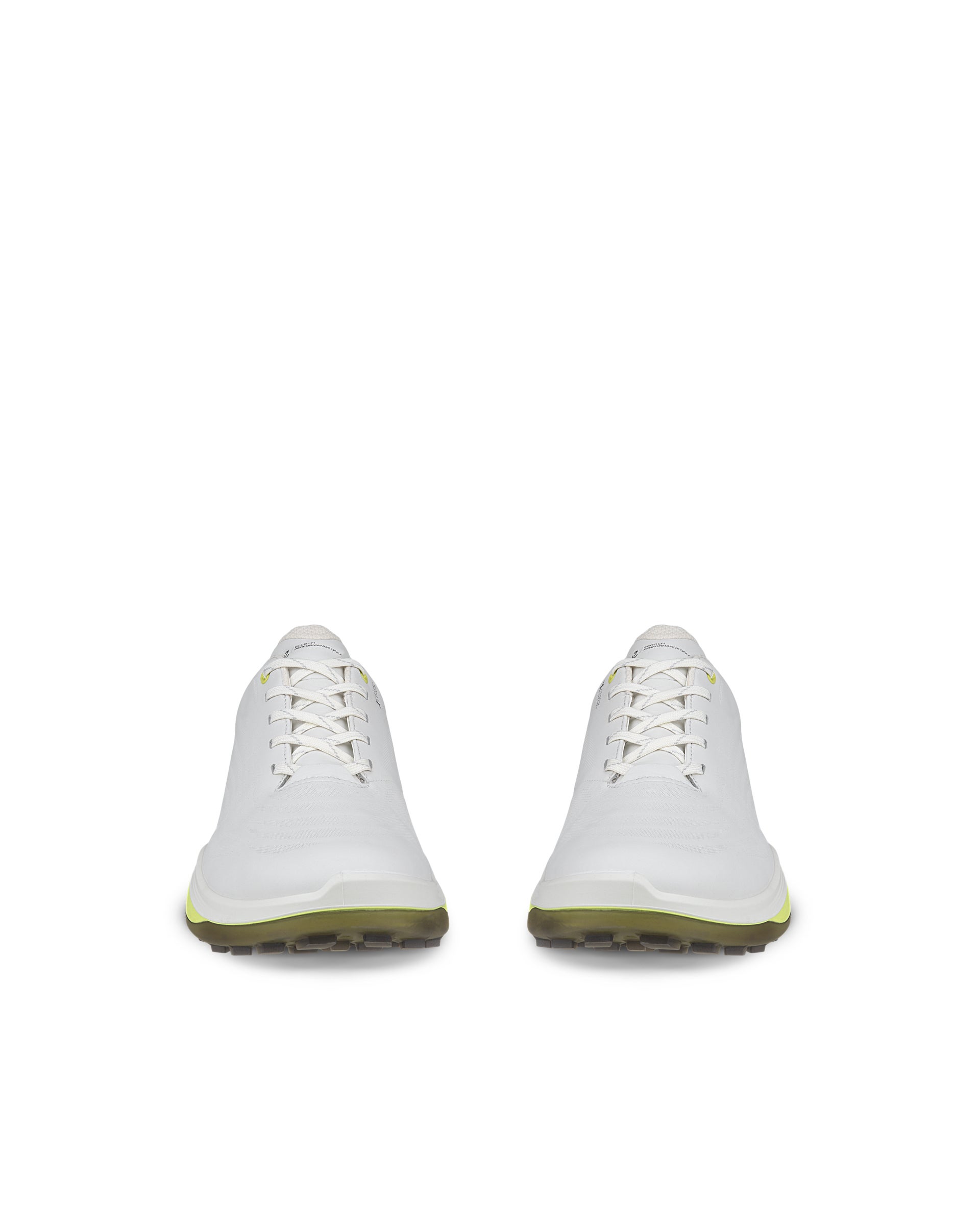 ECCO LT1 GOLF LACE Men メンズ レザーウォータープルーフゴルフシューズ - ホワイト - Front pair