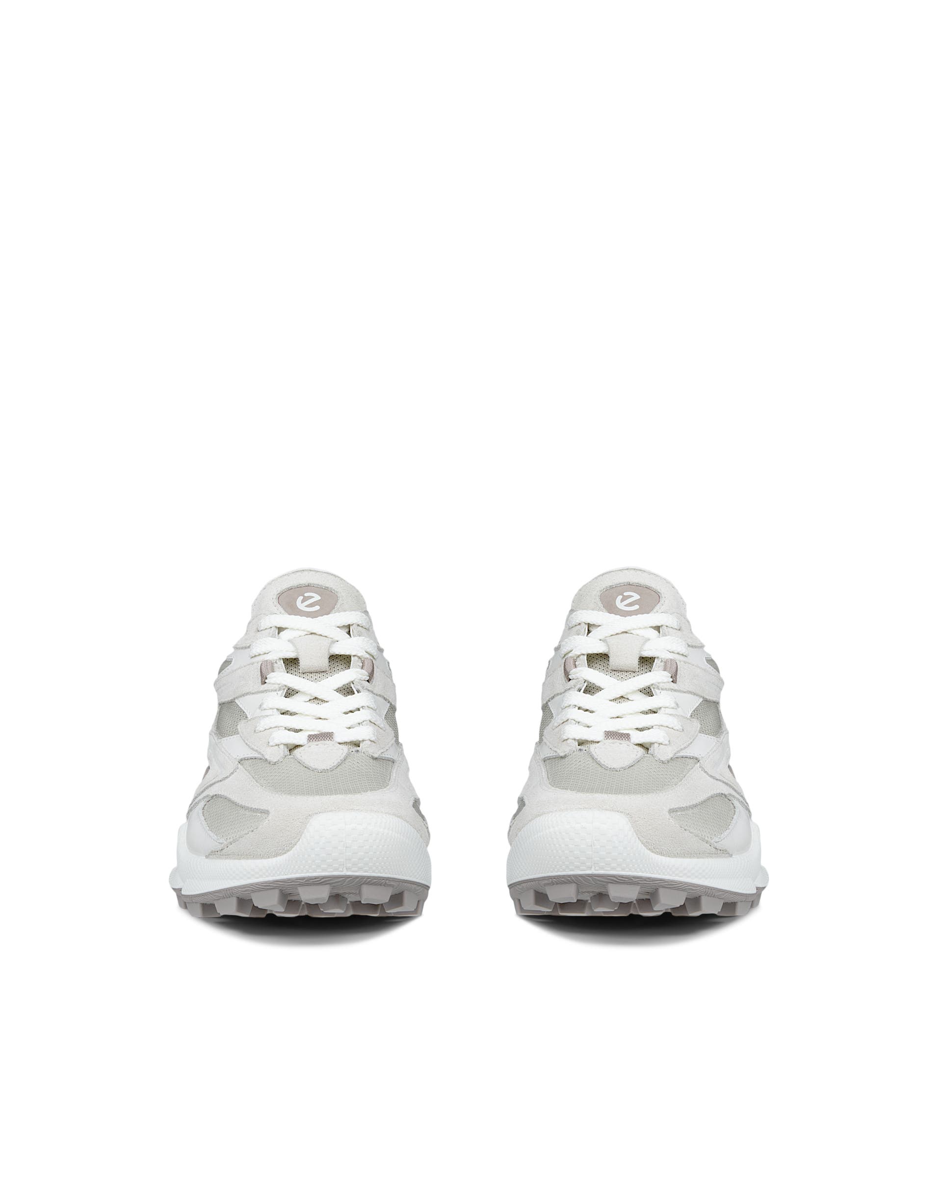 Women's ECCO® BIOM C-TRAIL Suede Trainer - White - Front pair
