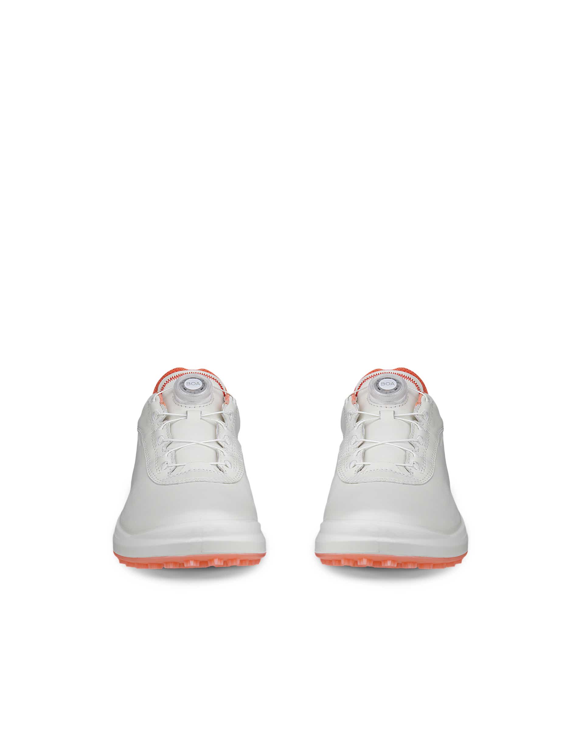 Women's ECCO® Golf Core Leather Waterproof Golf Shoe - White - Front pair