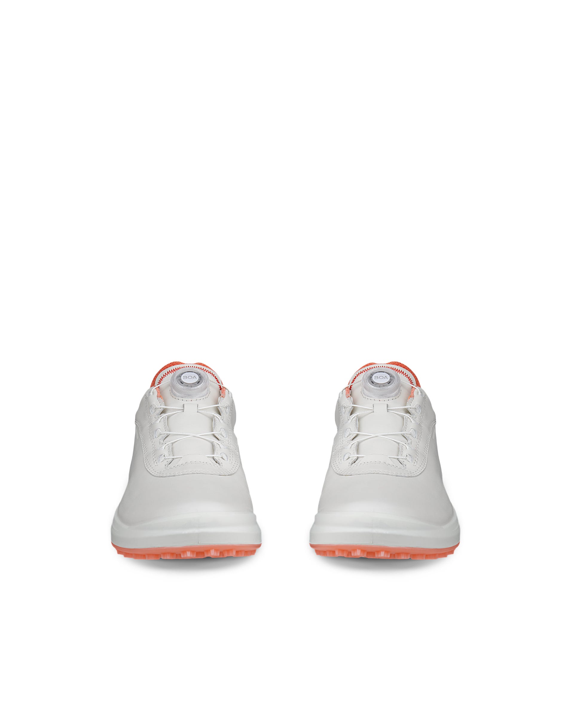 Women's ECCO® Golf Core Leather Waterproof Golf Shoe - White - Front pair